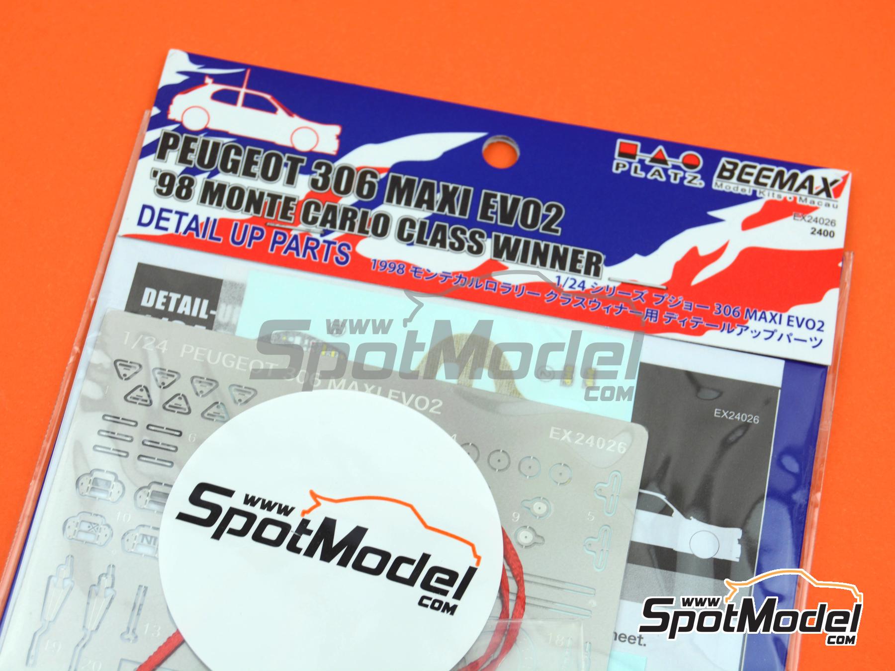 Image 4: Peugeot 306 Maxi Evo 2 | Set de mejora y detallado en escala&nbsp;1/24 fabricado por Beemax Model Kits (ref.&nbsp;EX24026, tambien 4545782078879)