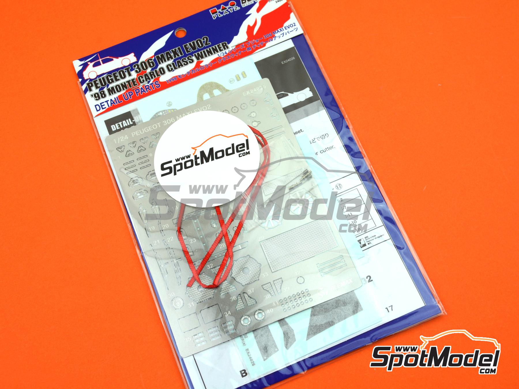 Image 7: Peugeot 306 Maxi Evo 2 | Set de mejora y detallado en escala&nbsp;1/24 fabricado por Beemax Model Kits (ref.&nbsp;EX24026, tambien 4545782078879)