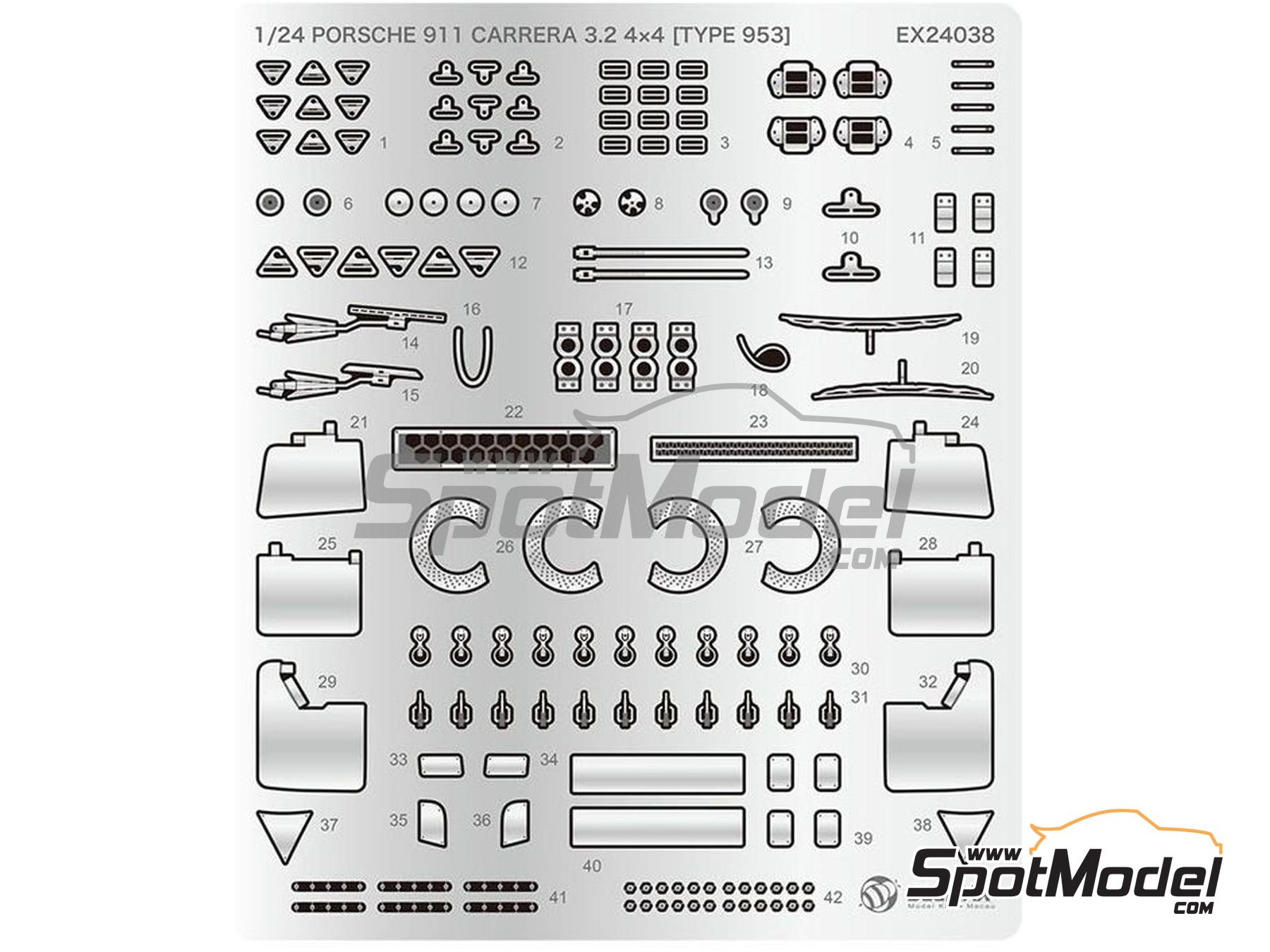 Image 1: Porsche 911 Carrera 3.2 4x4 | Detail up set in 1/24 scale manufactured by Beemax Model Kits (ref. EX24038)