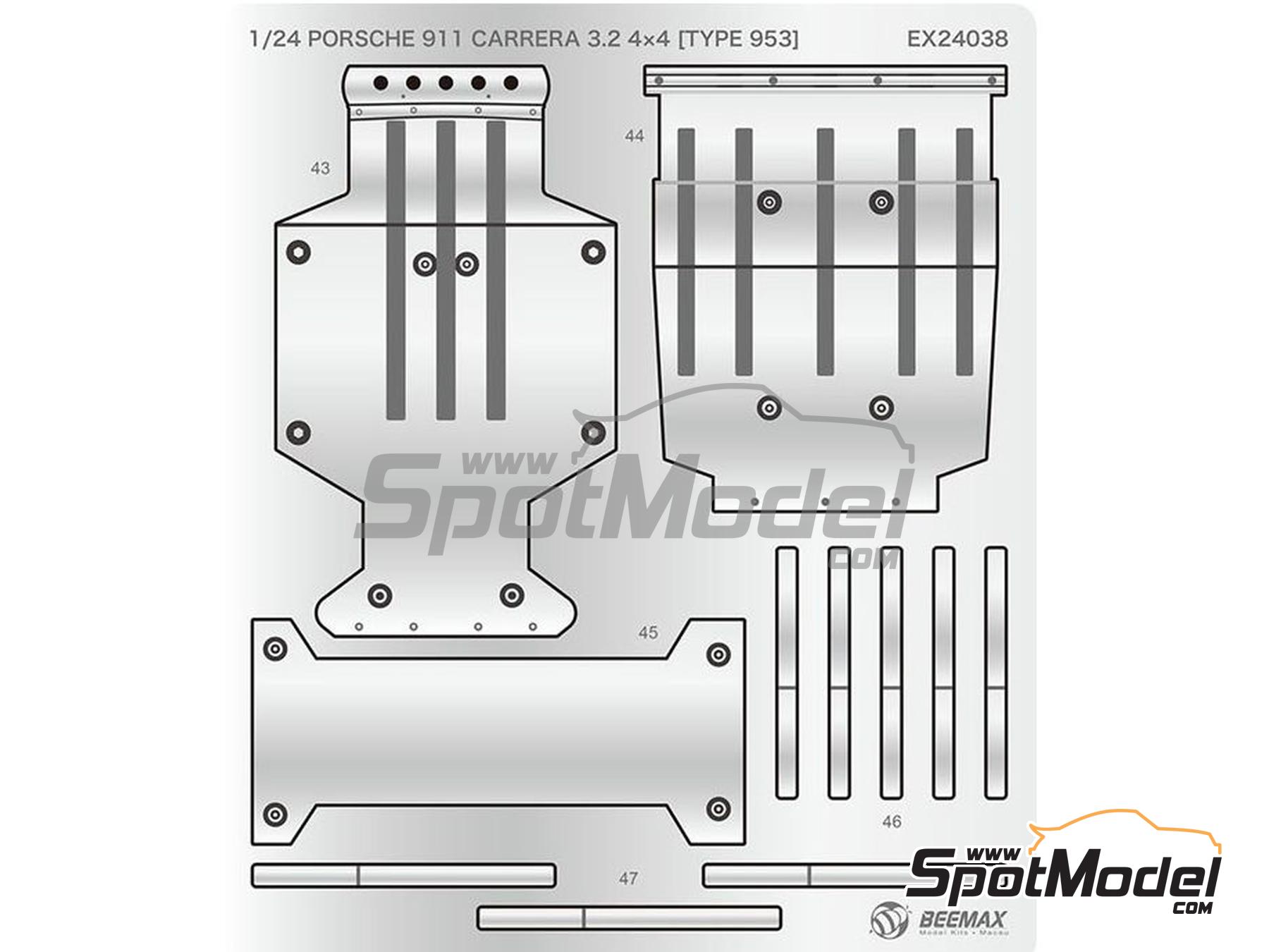 Image 2: Porsche 911 Carrera 3.2 4x4 | Detail up set in 1/24 scale manufactured by Beemax Model Kits (ref. EX24038)