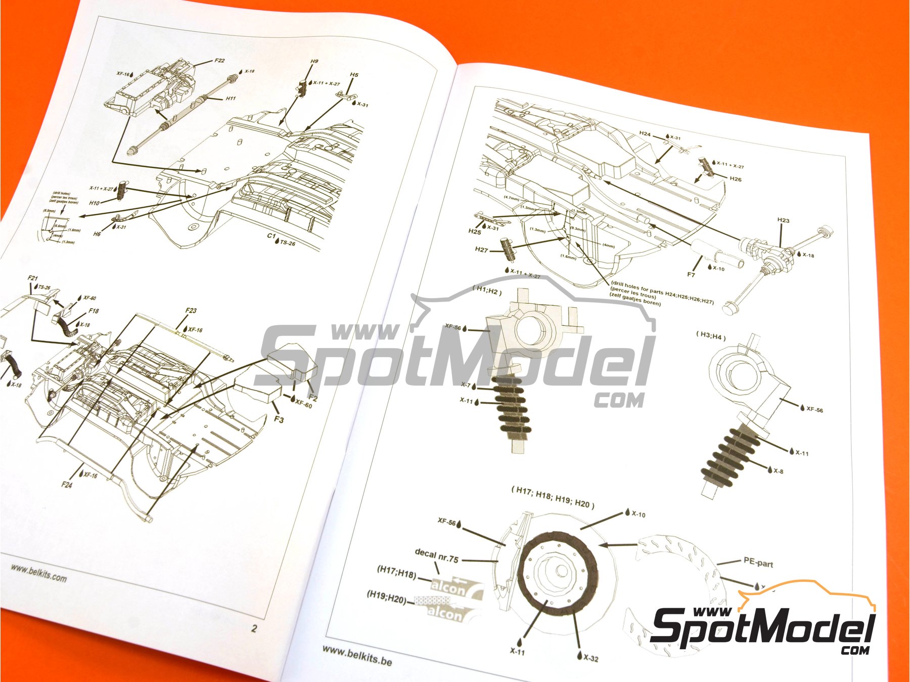 Image 24: Volkswagen Polo R WRC - Alsace France Rally 2013 | Car scale model kit in 1/24 scale manufactured by Belkits (ref. BEL-005, also 9789491110740 and BEL005)
