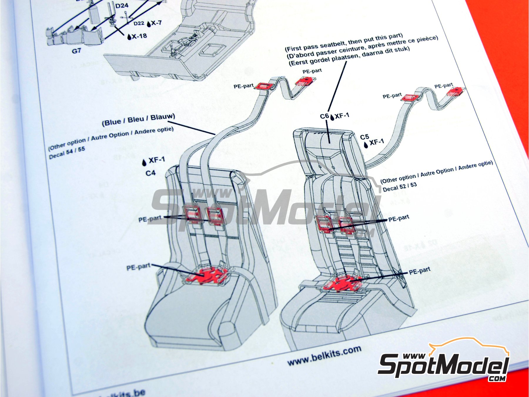 Image 19: Ford Escort RS1600 Mk I sponsored by Milk Marketing Board - Great Britain RAC Rally 1973 | Car scale model kit in 1/24 scale manufactured by Belkits (ref.&nbsp;BEL006, also 9789597229988 and BEL-006)