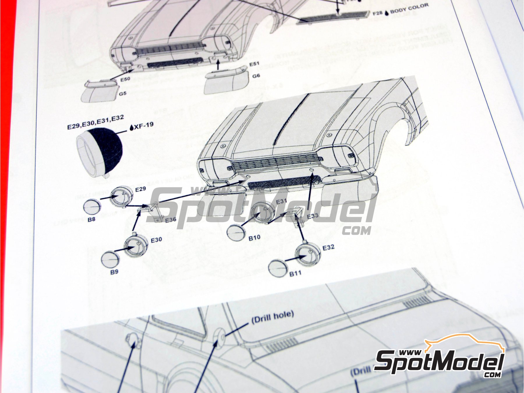 Image 21: Ford Escort RS1600 Mk I sponsored by Milk Marketing Board - Great Britain RAC Rally 1973 | Car scale model kit in 1/24 scale manufactured by Belkits (ref.&nbsp;BEL006, also 9789597229988 and BEL-006)