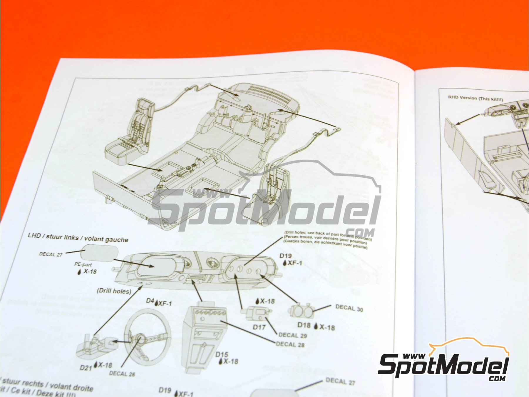 Image 19: Ford Escort RS1600 Mk I sponsored by Esso Uniflo - Great Britain RAC Rally 1972 | Car scale model kit in 1/24 scale manufactured by Belkits (ref.&nbsp;BEL007, also 9789597241645 and BEL-007)