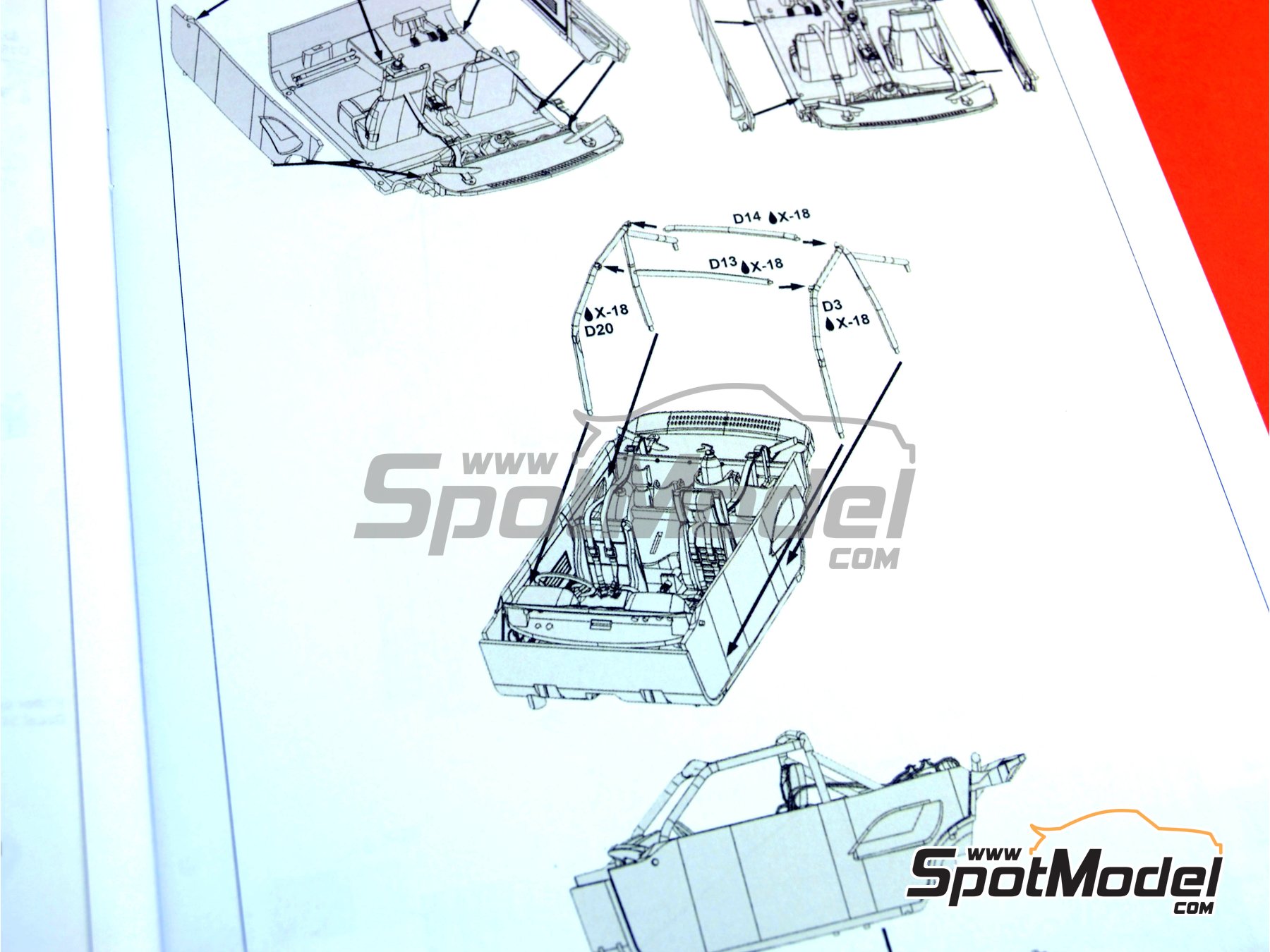 Image 20: Ford Escort RS1600 Mk I sponsored by Esso Uniflo - Great Britain RAC Rally 1972 | Car scale model kit in 1/24 scale manufactured by Belkits (ref.&nbsp;BEL007, also 9789597241645 and BEL-007)