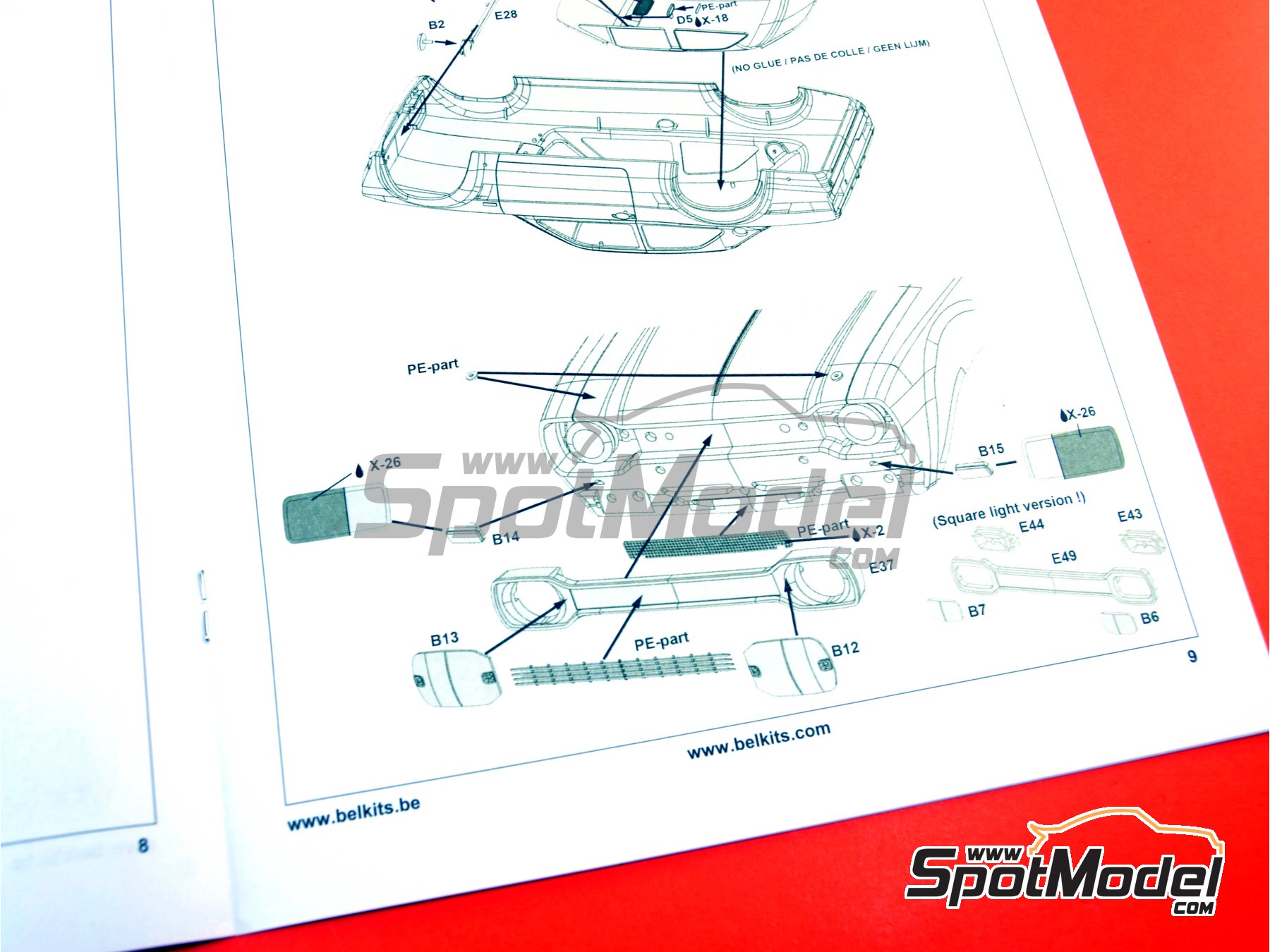 Image 21: Ford Escort RS1600 Mk I sponsored by Esso Uniflo - Great Britain RAC Rally 1972 | Car scale model kit in 1/24 scale manufactured by Belkits (ref.&nbsp;BEL007, also 9789597241645 and BEL-007)
