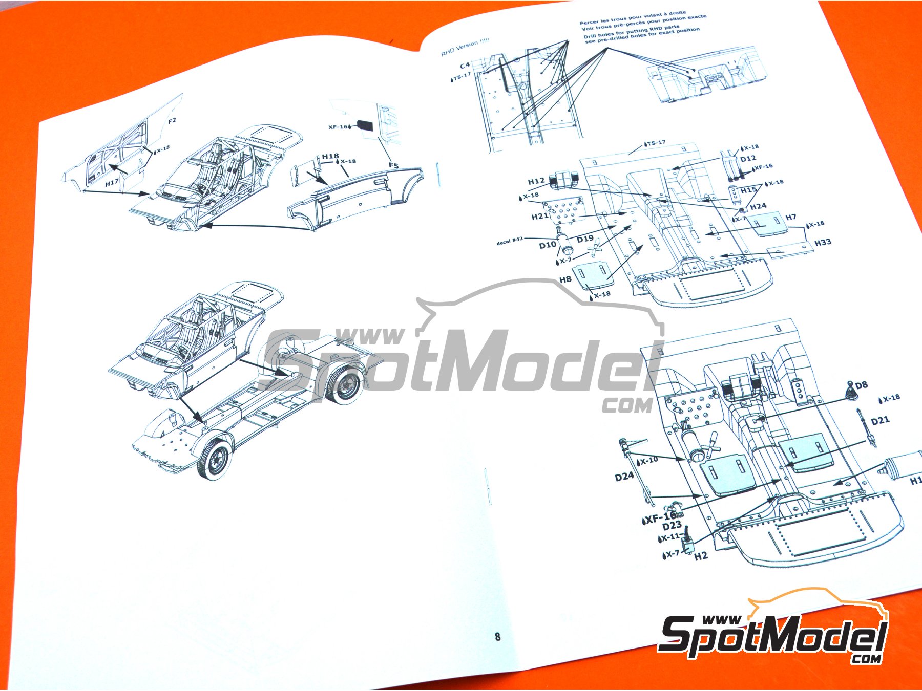 Image 24: Opel Manta 400 Group B Opel Euro Team - Tour de France Automobile 1984 | Model car kit in 1/24 scale manufactured by Belkits (ref.&nbsp;BEL008, also BEL-008)