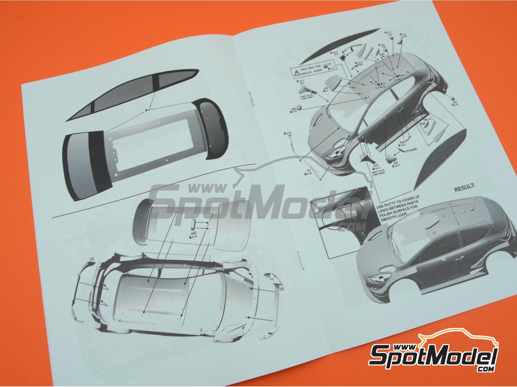 Image 21: Ford Fiesta RS WRC Castrol - Montecarlo Rally - Rallye Automobile de Monte-Carlo 2017 | Model car kit in 1/24 scale manufactured by Belkits (ref.&nbsp;BEL012, also BEL-012)