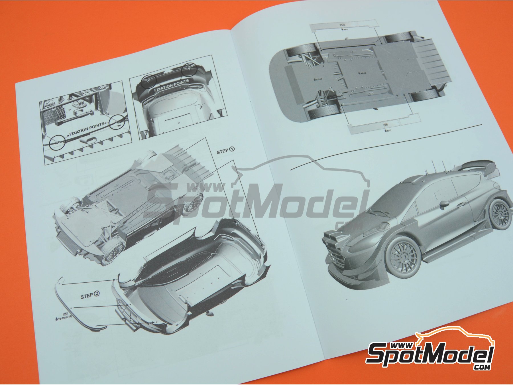 Image 22: Ford Fiesta RS WRC Castrol - Montecarlo Rally - Rallye Automobile de Monte-Carlo 2017 | Model car kit in 1/24 scale manufactured by Belkits (ref.&nbsp;BEL012, also BEL-012)
