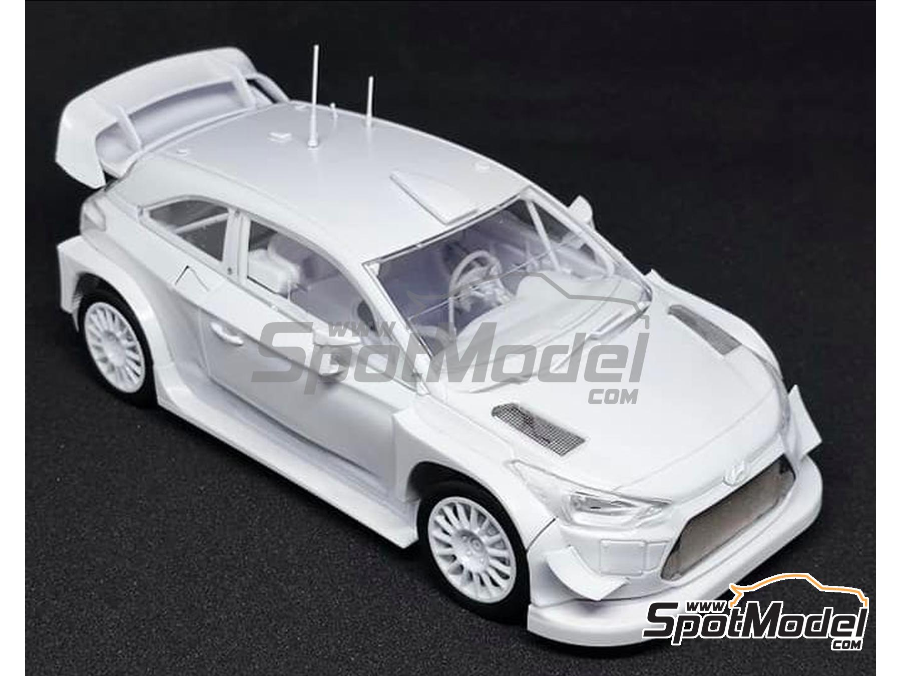 Image 2: Hyundai i20 Coupe WRC Hyundai Shell Mobis WRT Team sponsored by Shell - Corsica Linea Tour de Corse - Rallye de France 2019 | Car scale model kit in 1/24 scale manufactured by Belkits (ref.&nbsp;BEL014, also 9791038013339 and BEL-014)