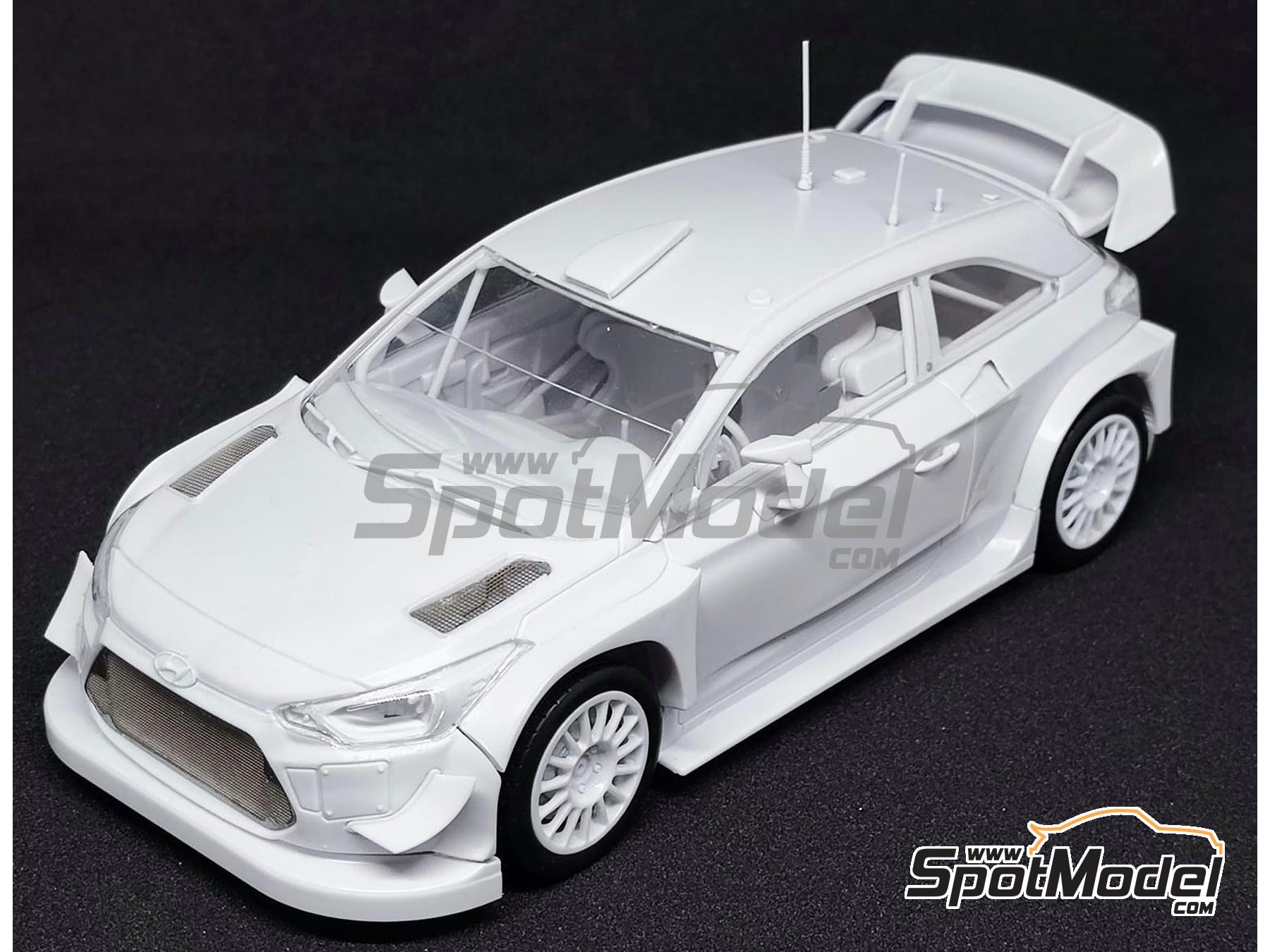 Image 3: Hyundai i20 Coupe WRC Hyundai Shell Mobis WRT Team sponsored by Shell - Corsica Linea Tour de Corse - Rallye de France 2019 | Car scale model kit in 1/24 scale manufactured by Belkits (ref.&nbsp;BEL014, also 9791038013339 and BEL-014)