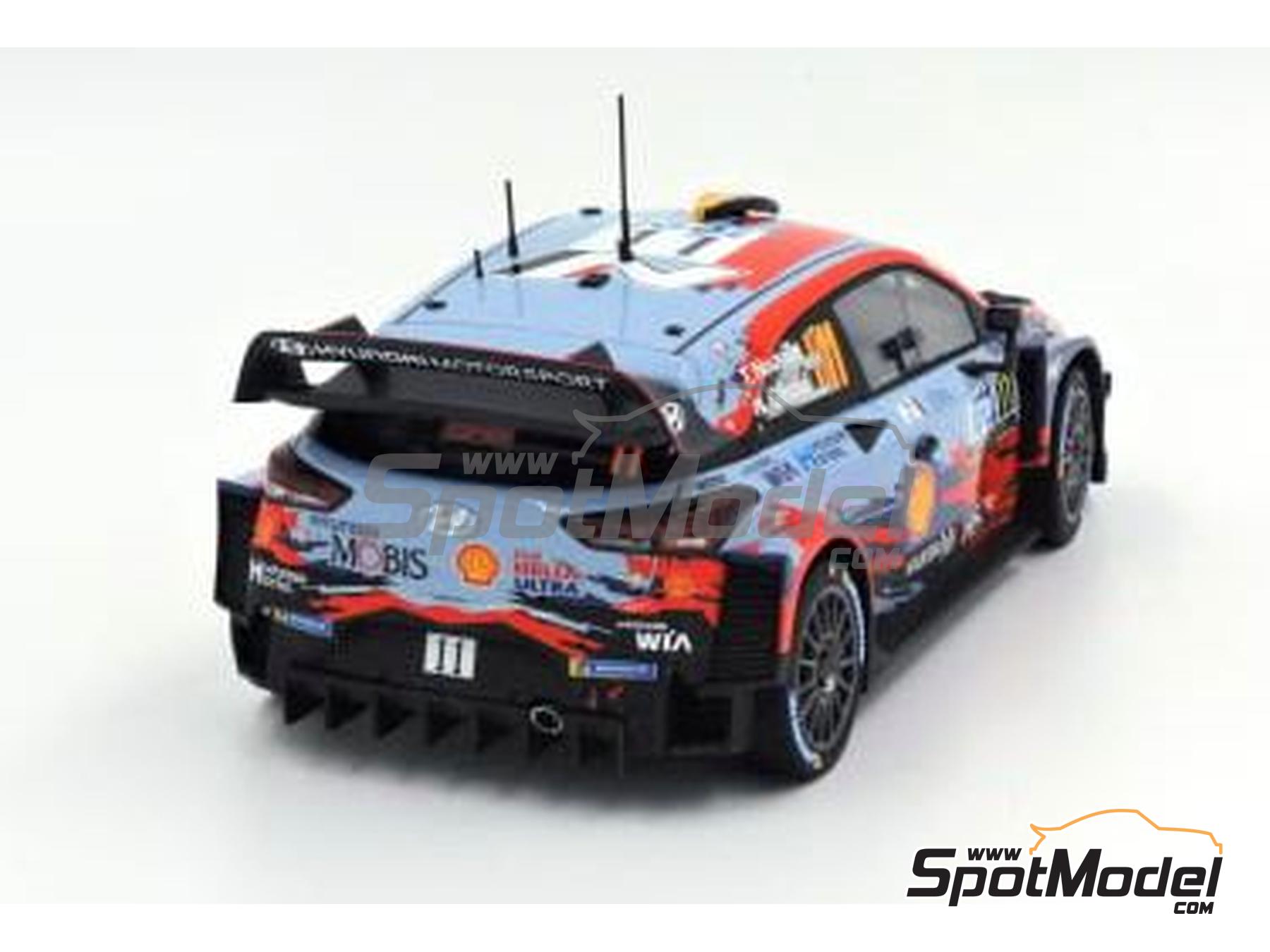Image 14: Hyundai i20 Coupe WRC Hyundai Shell Mobis WRT Team sponsored by Shell - Corsica Linea Tour de Corse - Rallye de France 2019 | Car scale model kit in 1/24 scale manufactured by Belkits (ref.&nbsp;BEL014, also 9791038013339 and BEL-014)