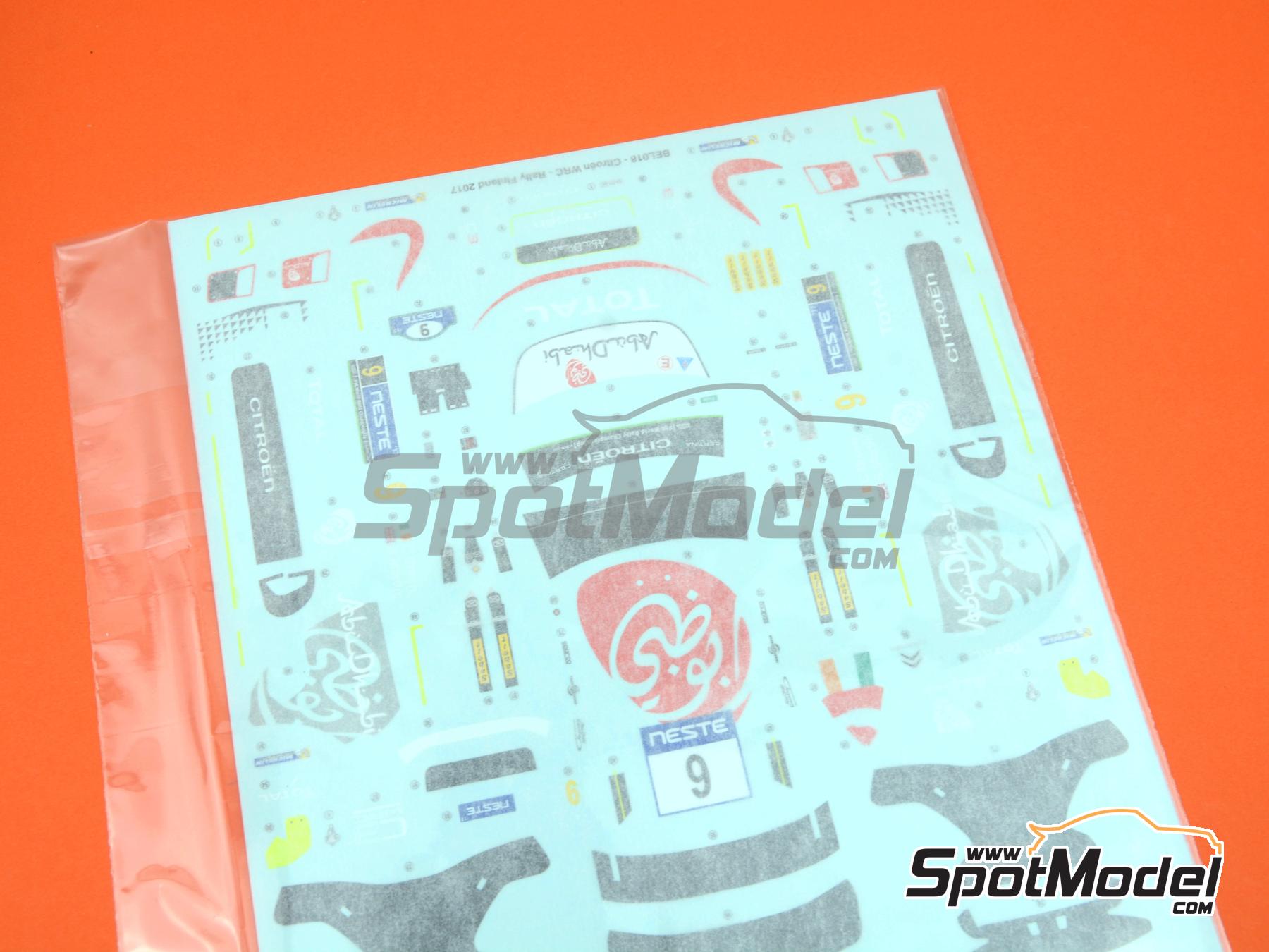 Image 3: Citro&euml;n C3 WRC Citro&euml;n Total Abu Dhabi WRT Team sponsored by Abu Dhabi - Neste Rally Finland 2017 | Car scale model kit in 1/24 scale manufactured by Belkits (ref.&nbsp;BEL018, also 9789597285465 and BEL-018)