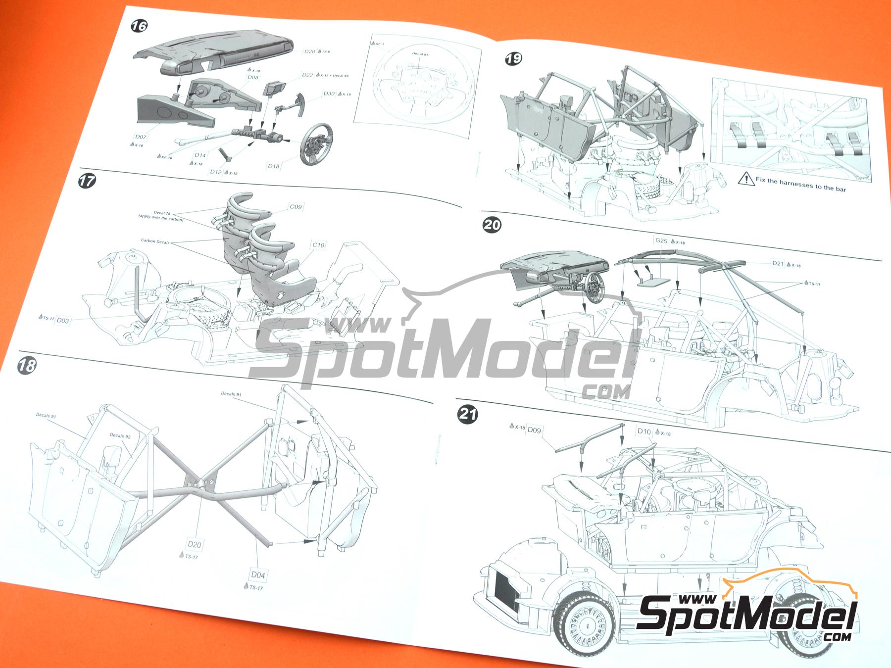 Image 20: Citro&euml;n C3 WRC Citro&euml;n Total Abu Dhabi WRT Team sponsored by Abu Dhabi - Neste Rally Finland 2017 | Car scale model kit in 1/24 scale manufactured by Belkits (ref.&nbsp;BEL018, also 9789597285465 and BEL-018)