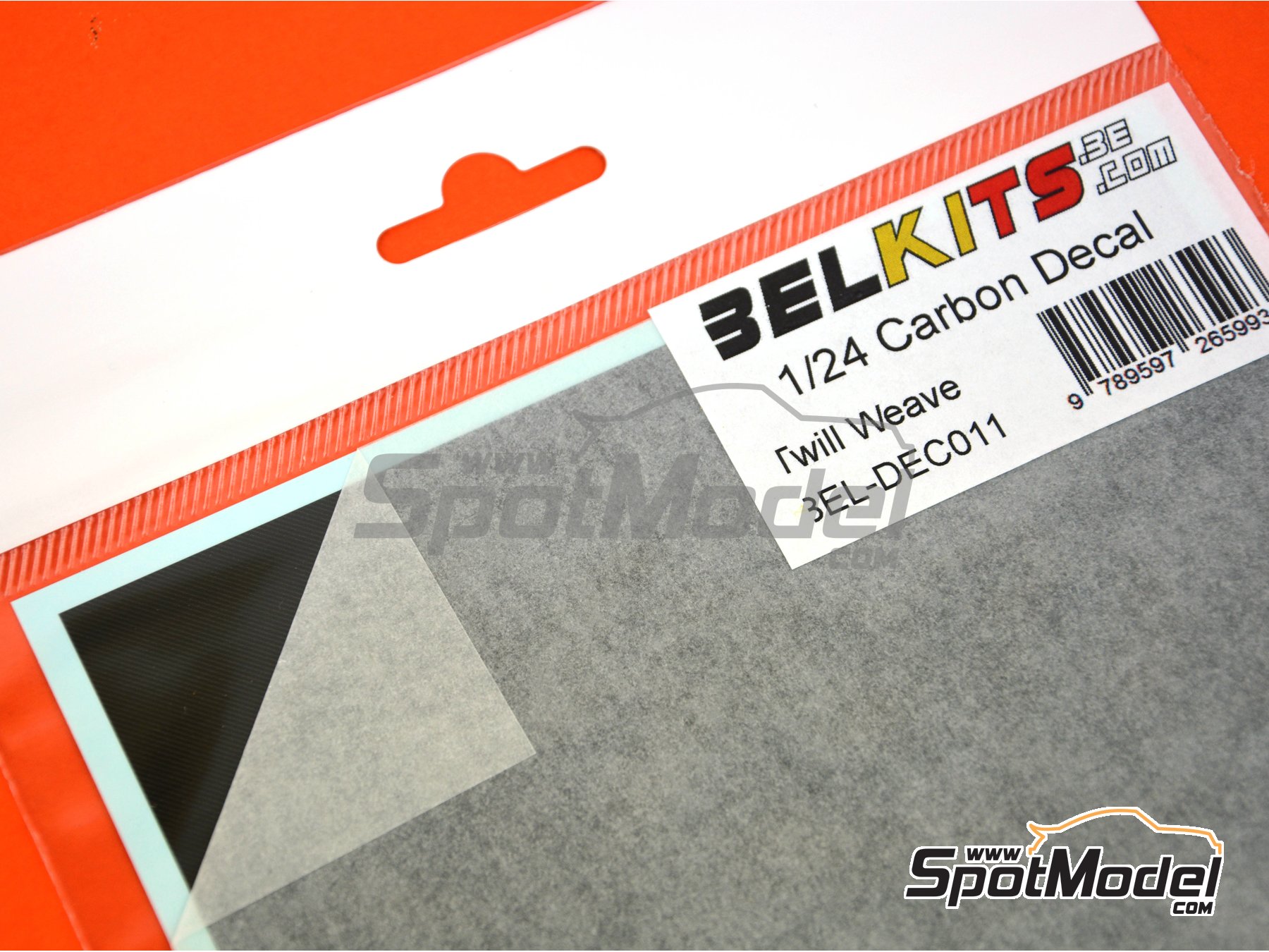 Image 2: Carbon Twill Weave | Carbon fiber decal in 1/24 scale manufactured by Belkits (ref.&nbsp;BELKITS-DEC011, also 9789597265993 and BELDEC011)
