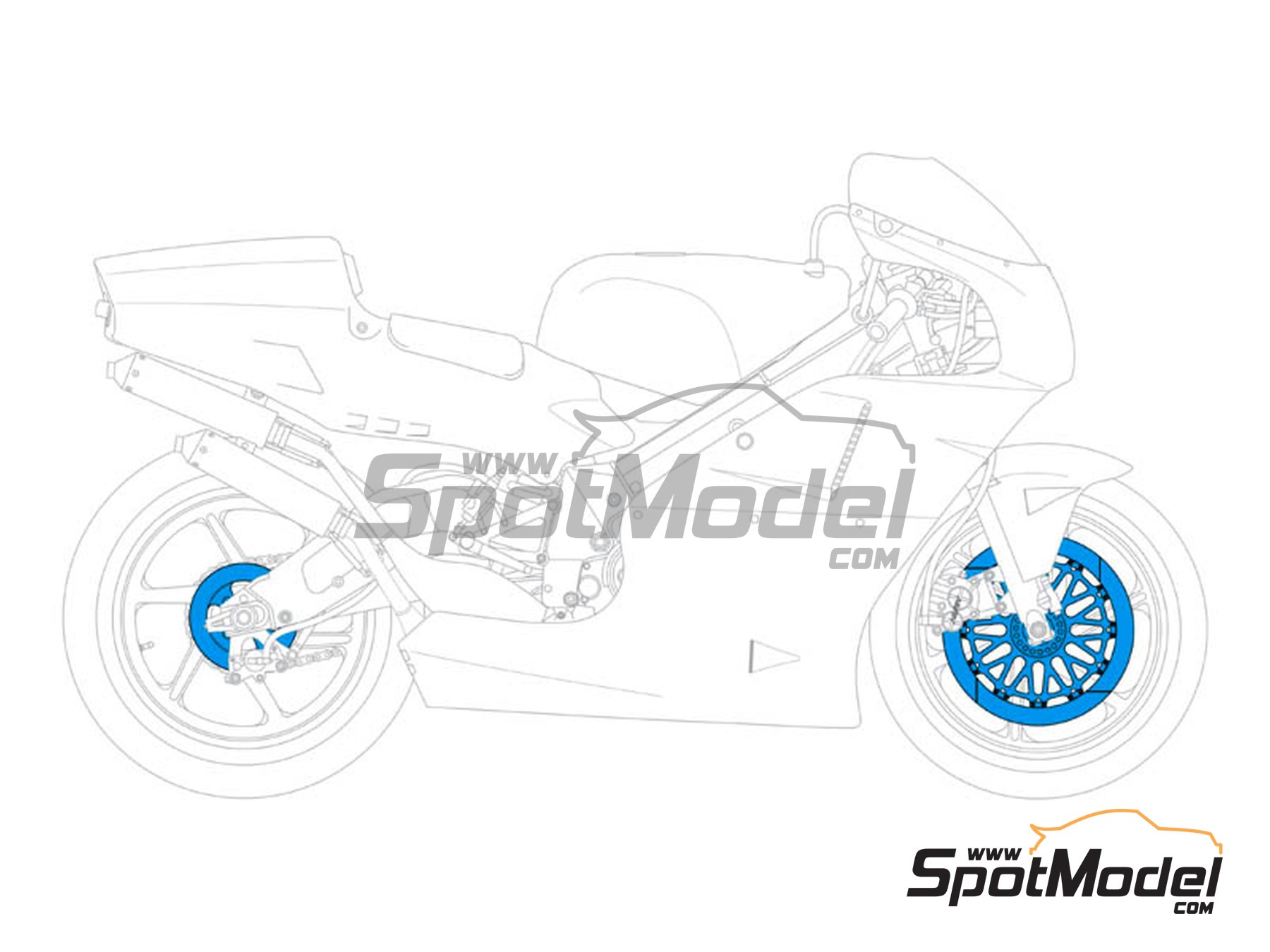 Image 2: Honda NSR500 -  1989 | Detail up set in 1/12 scale manufactured by Blue Stuff (ref.&nbsp;12-004)