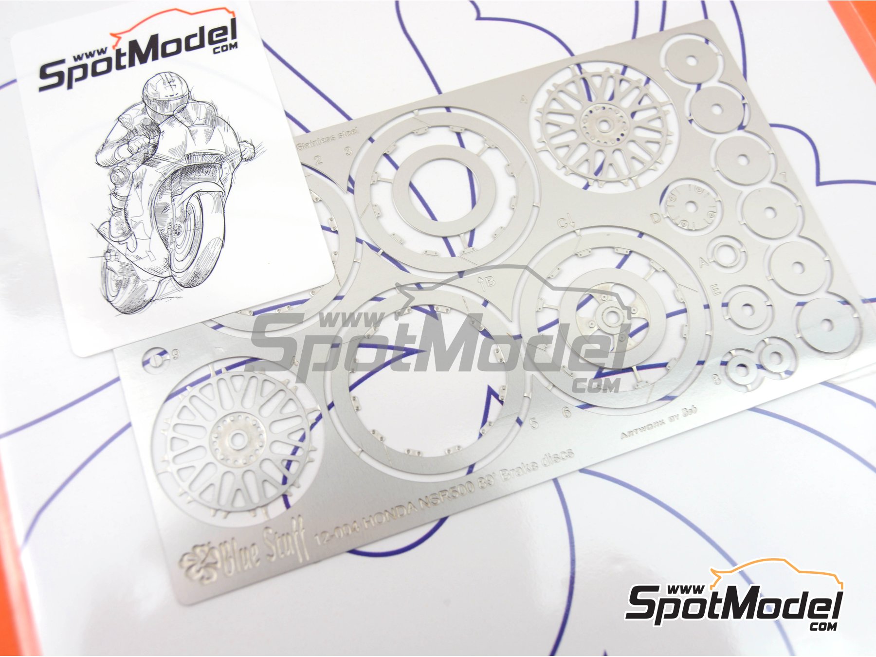 Image 5: Honda NSR500 -  1989 | Detail up set in 1/12 scale manufactured by Blue Stuff (ref.&nbsp;12-004)