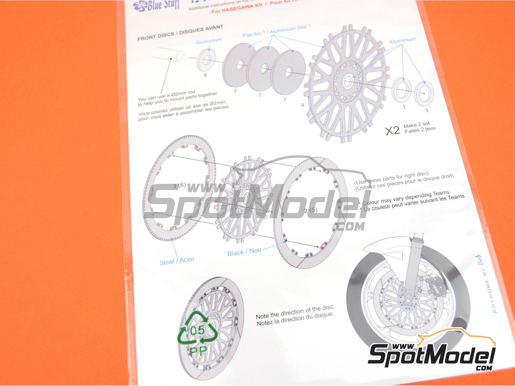 Image 7: Honda NSR500 -  1989 | Detail up set in 1/12 scale manufactured by Blue Stuff (ref.&nbsp;12-004)