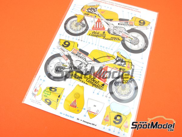 Image 10: Honda NSR500 Gallina Team sponsored by HB International - Motorcycle World Championship 1989 | Marking / livery in 1/12 scale manufactured by Blue Stuff (ref. 12-005)