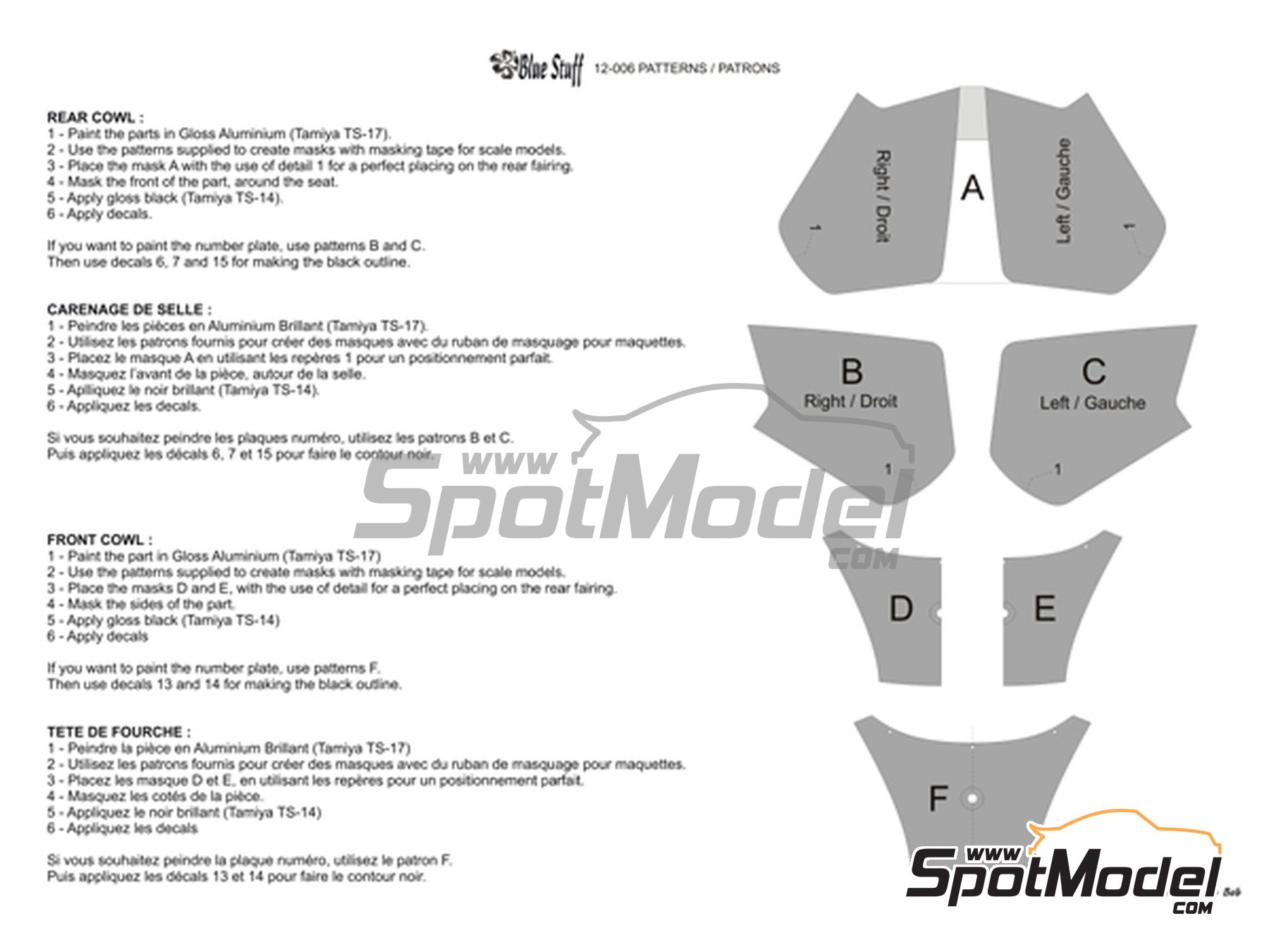 Image 3: Honda NSR500 Seed Racing Team - Suzuka Motorcycle Grand Prix 1989 | Marking / livery in 1/12 scale manufactured by Blue Stuff (ref.&nbsp;12-006)