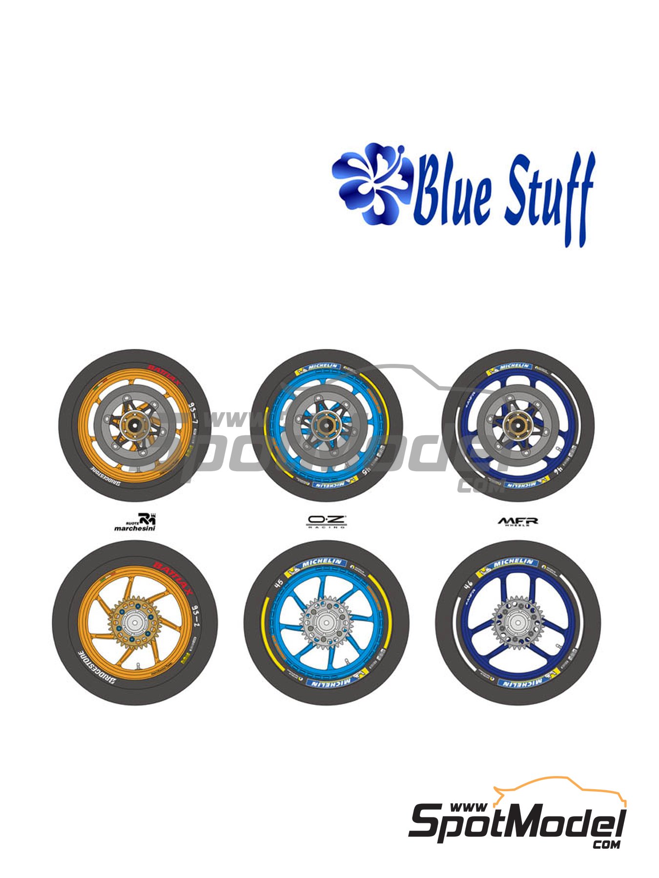 1/12 Michelin MotoGP Tyre Soft Medium Hard Decals TB Decal TBD403 