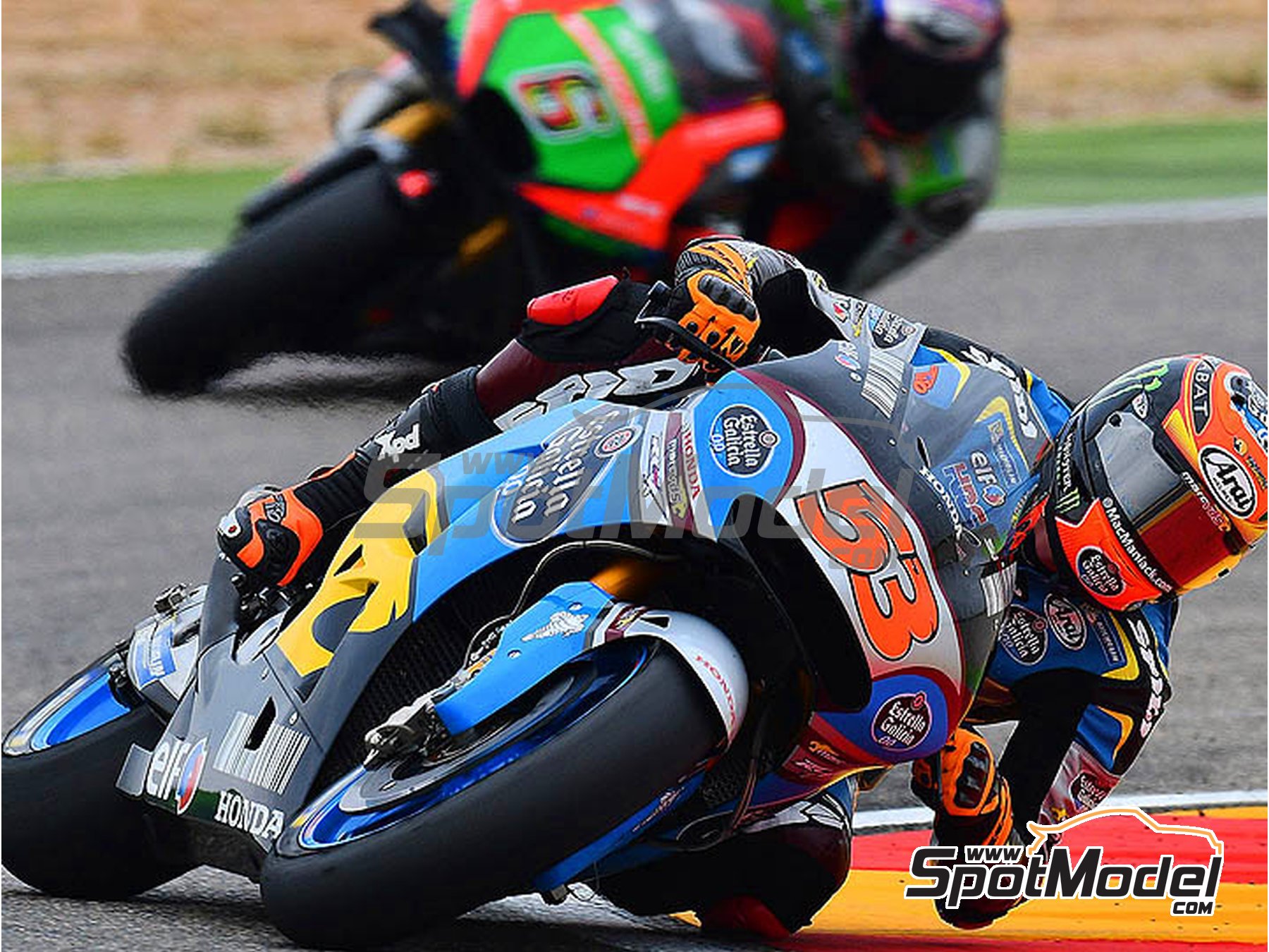 Image 10: Honda RC213V Marc VDS Team sponsored by Estrella Galicia - Moto GP World Championship 2016 | Marking / livery in 1/12 scale manufactured by Blue Stuff (ref.&nbsp;12-016)