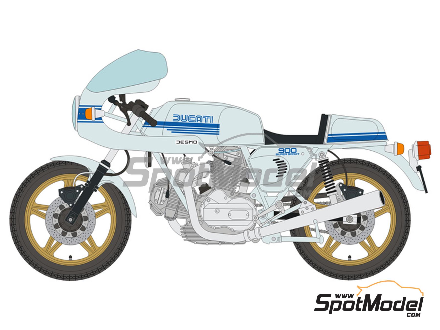Image 2: Ducati 900SS -  1978 | Decoración en escala 1/12 fabricado por Blue Stuff (ref. 12-027)