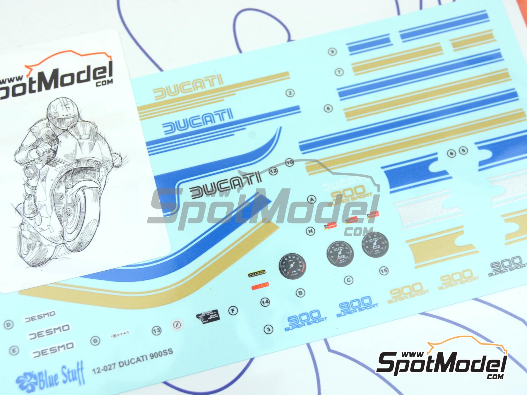 Image 10: Ducati 900SS -  1978 | Decoración en escala 1/12 fabricado por Blue Stuff (ref. 12-027)