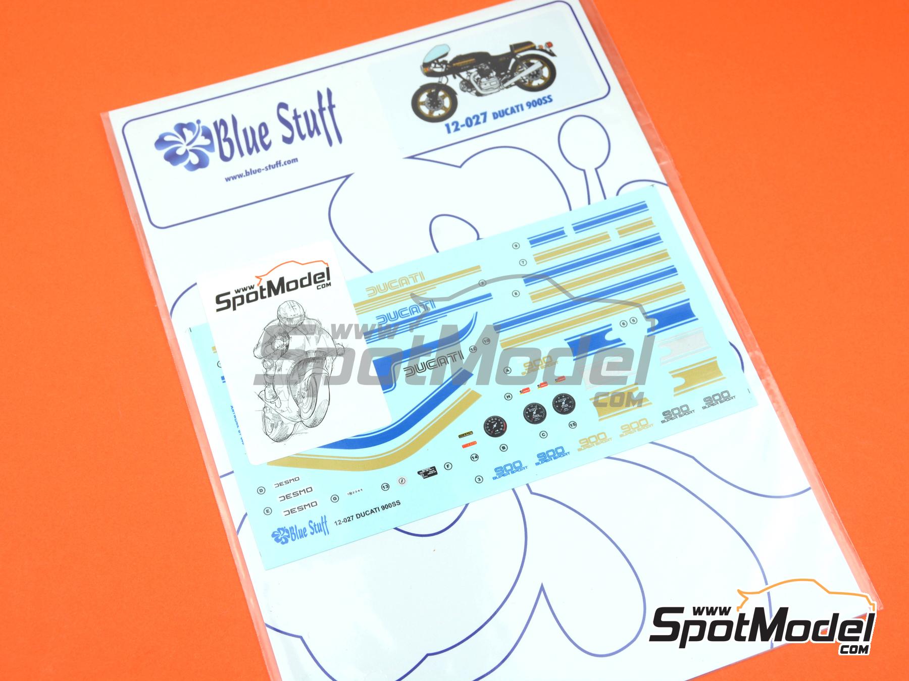 Image 11: Ducati 900SS -  1978 | Decoración en escala 1/12 fabricado por Blue Stuff (ref. 12-027)