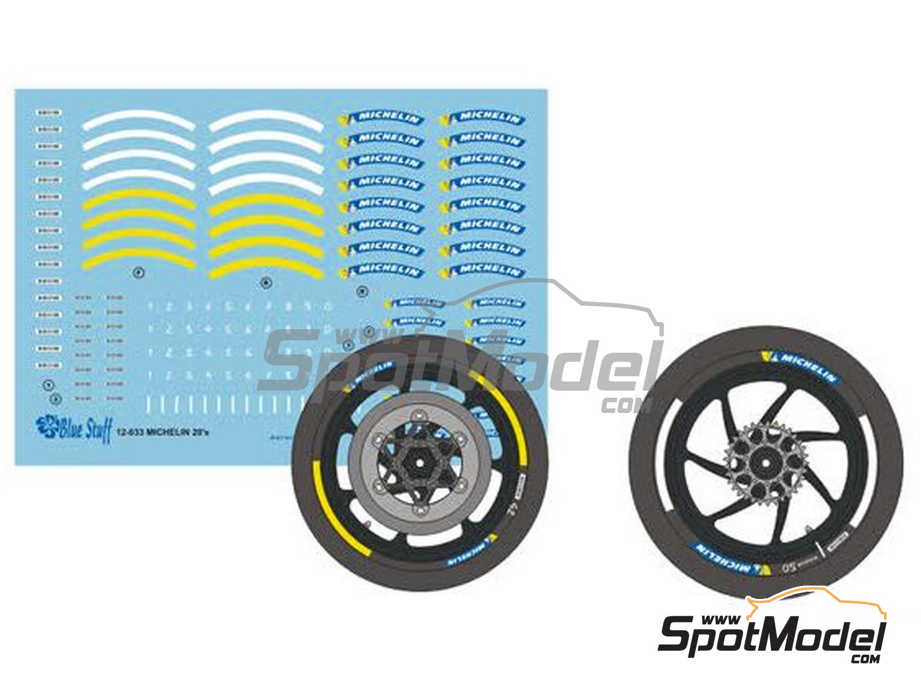 Image 1: Michelin Moto GP season 2020 | Logotypes in 1/12 scale manufactured by Blue Stuff (ref.&nbsp;12-033)