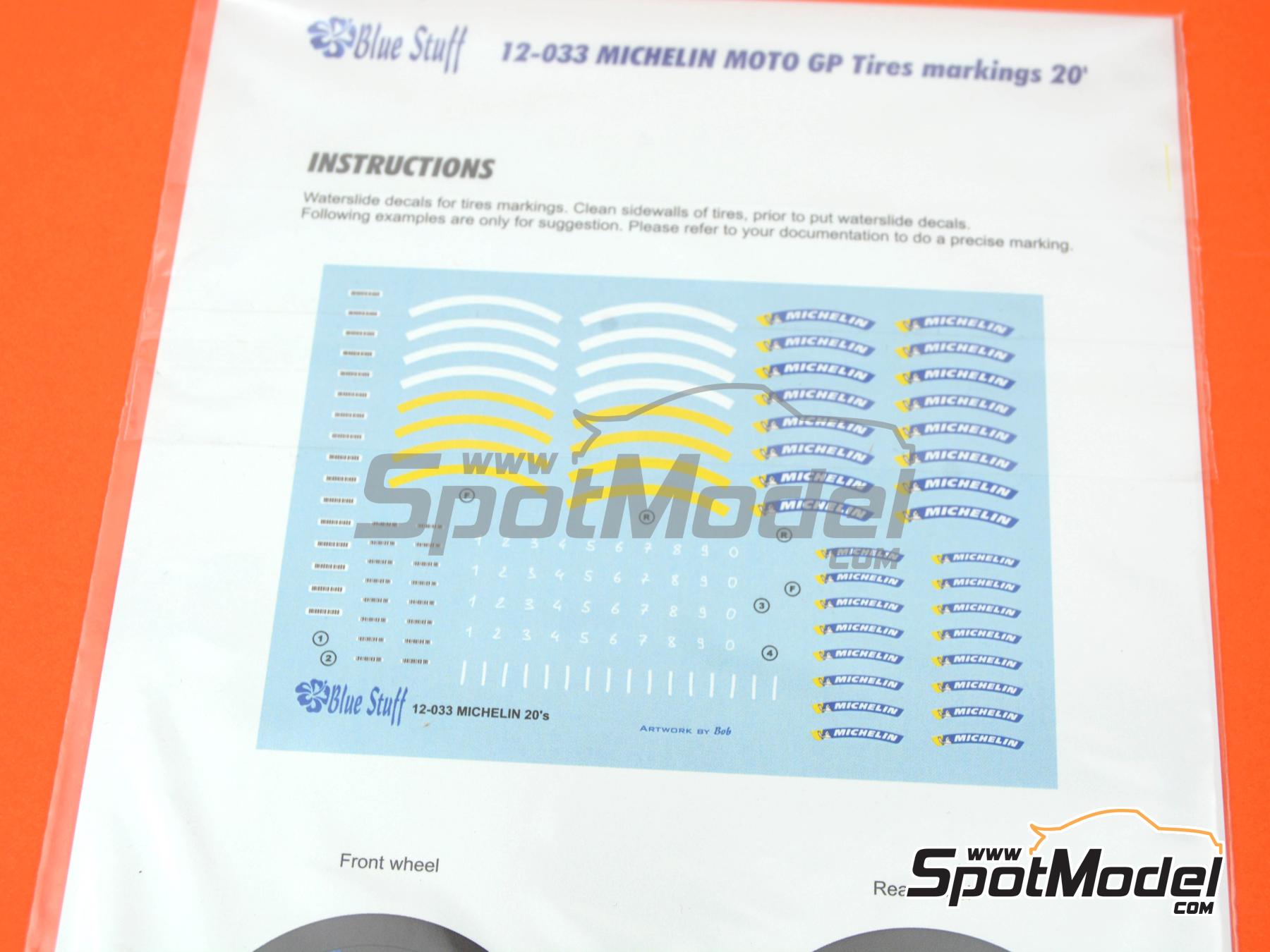 Image 5: Michelin Moto GP season 2020 | Logotypes in 1/12 scale manufactured by Blue Stuff (ref.&nbsp;12-033)