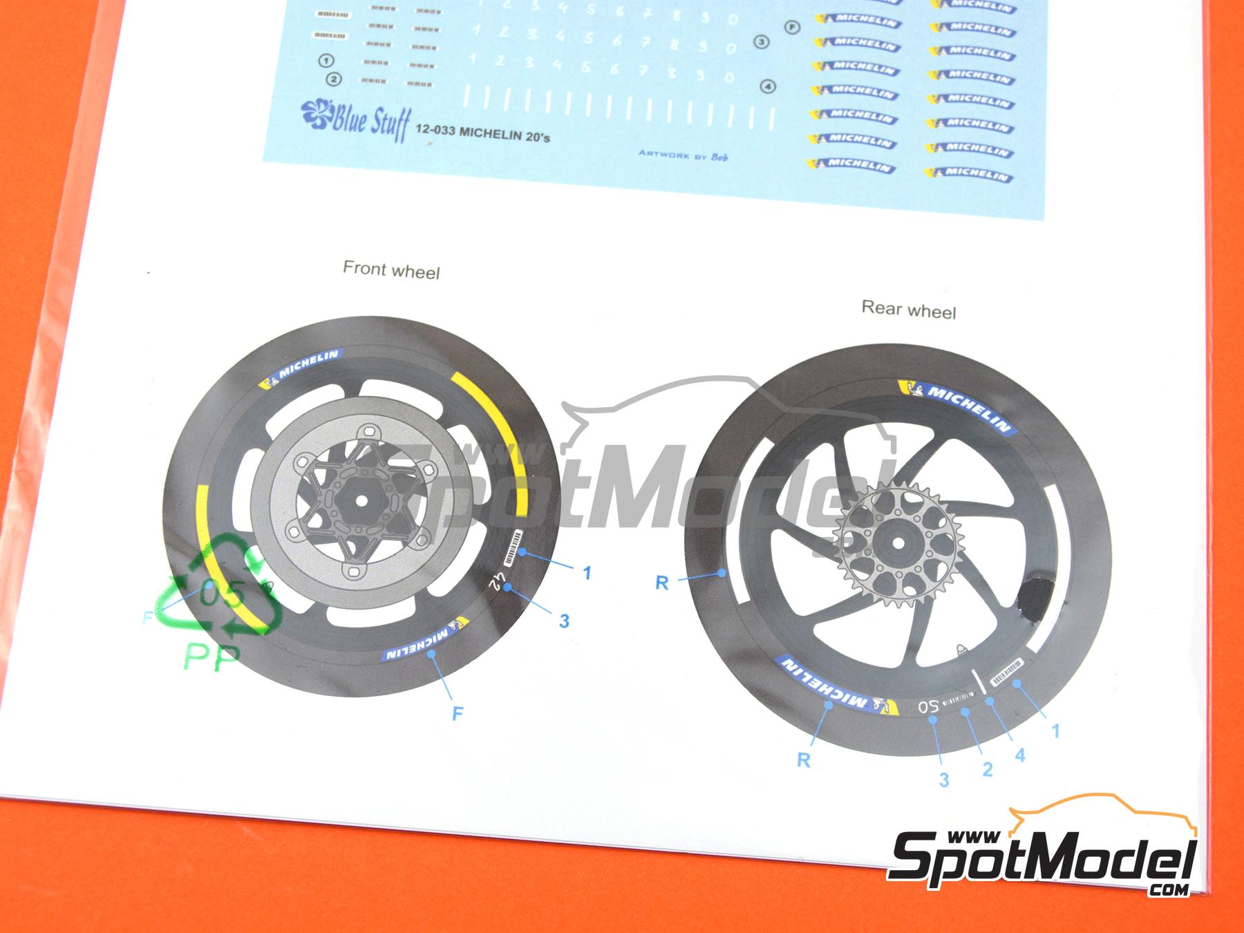 Image 6: Michelin Moto GP season 2020 | Logotypes in 1/12 scale manufactured by Blue Stuff (ref.&nbsp;12-033)