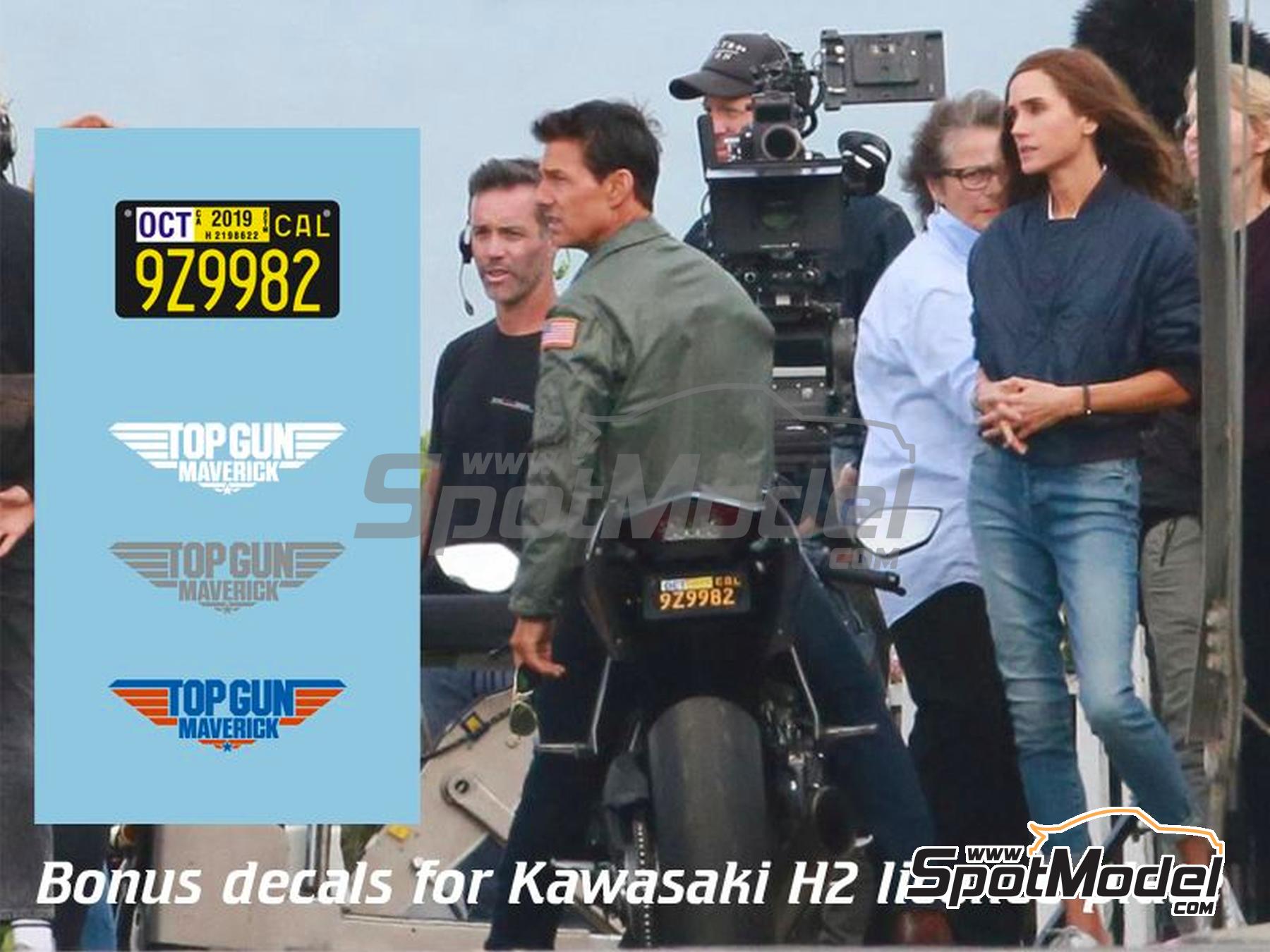 Image 10: Kawasaki GPZ900R patrocinado por Top Gun -  1986 | Decoraci&oacute;n en escala&nbsp;1/12 fabricado por Blue Stuff (ref.&nbsp;12-037)