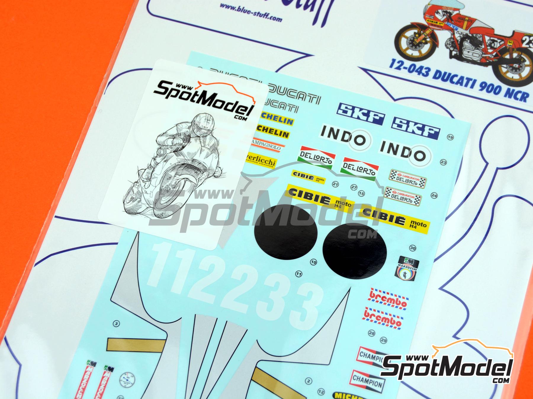 Image 4: Ducati 900 NCR Racer Nepoti Caracchi Racing Team | Marking / livery in 1/12 scale manufactured by Blue Stuff (ref.&nbsp;12-043)