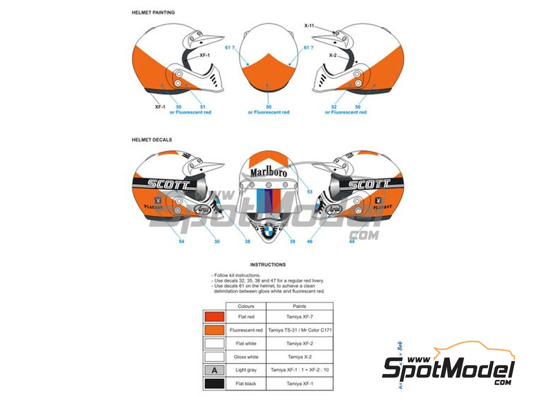 Image 7: Piloto BMW R80G/S patrocinado por Marlboro, Playboy - Rally Paris Dakar 1985 | Decoraci&oacute;n en escala&nbsp;1/12 fabricado por Blue Stuff (ref.&nbsp;12-047)