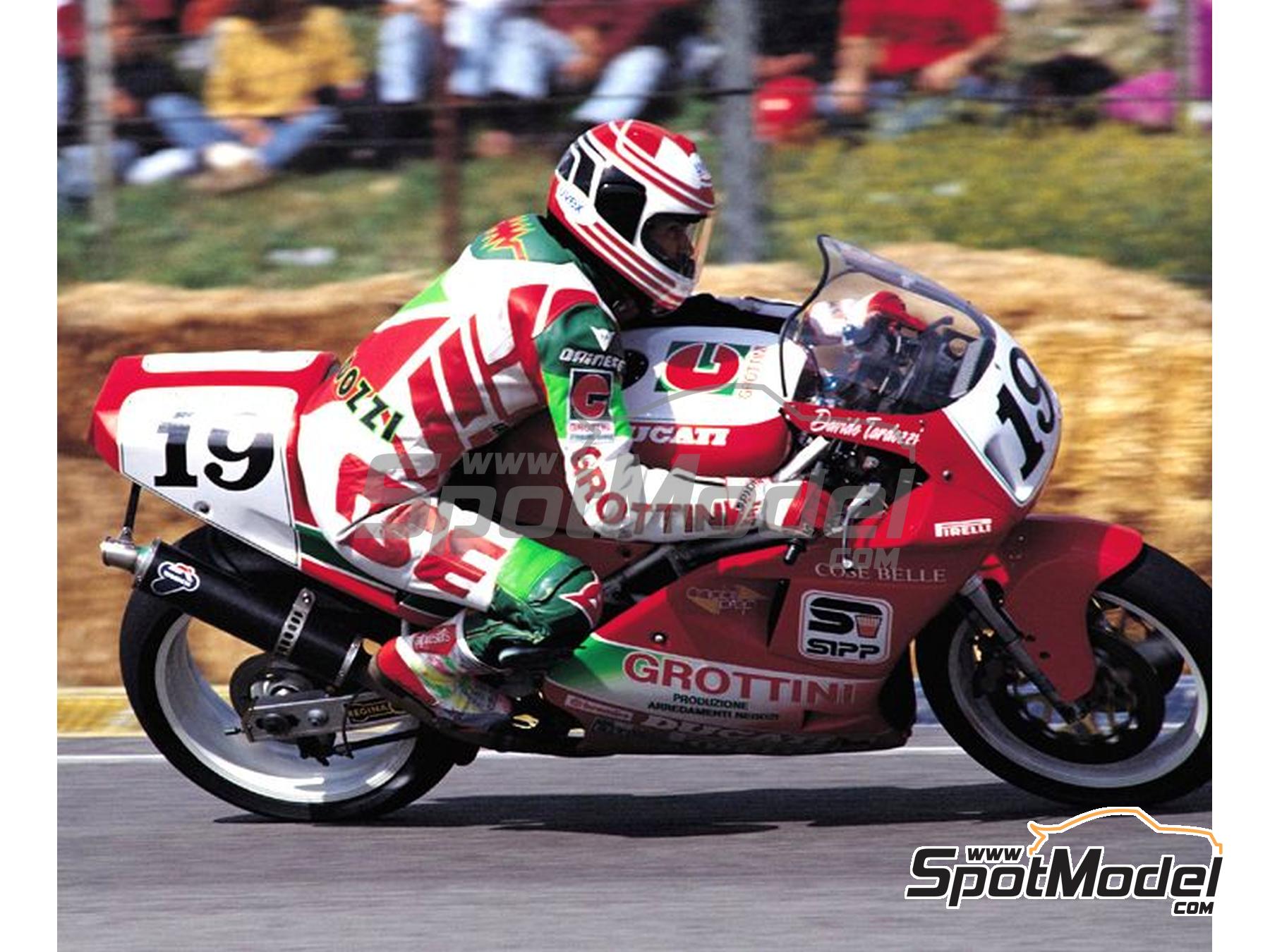 Image 7: Ducati 888 sponsored by Grottini - Superbike World Championship 1991 | Marking / livery in 1/12 scale manufactured by Blue Stuff (ref. 12-049)