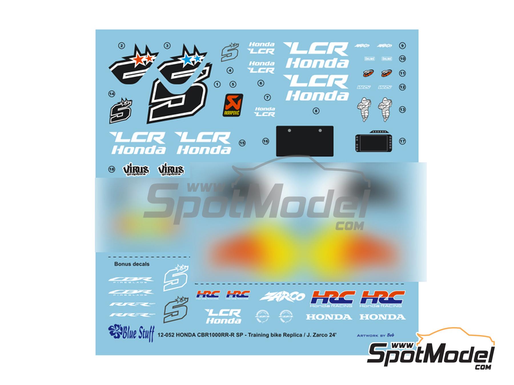 Image 2: Honda CBR1000RR-R SP -  2024 | Marking / livery in 1/12 scale manufactured by Blue Stuff (ref.&nbsp;12-052)
