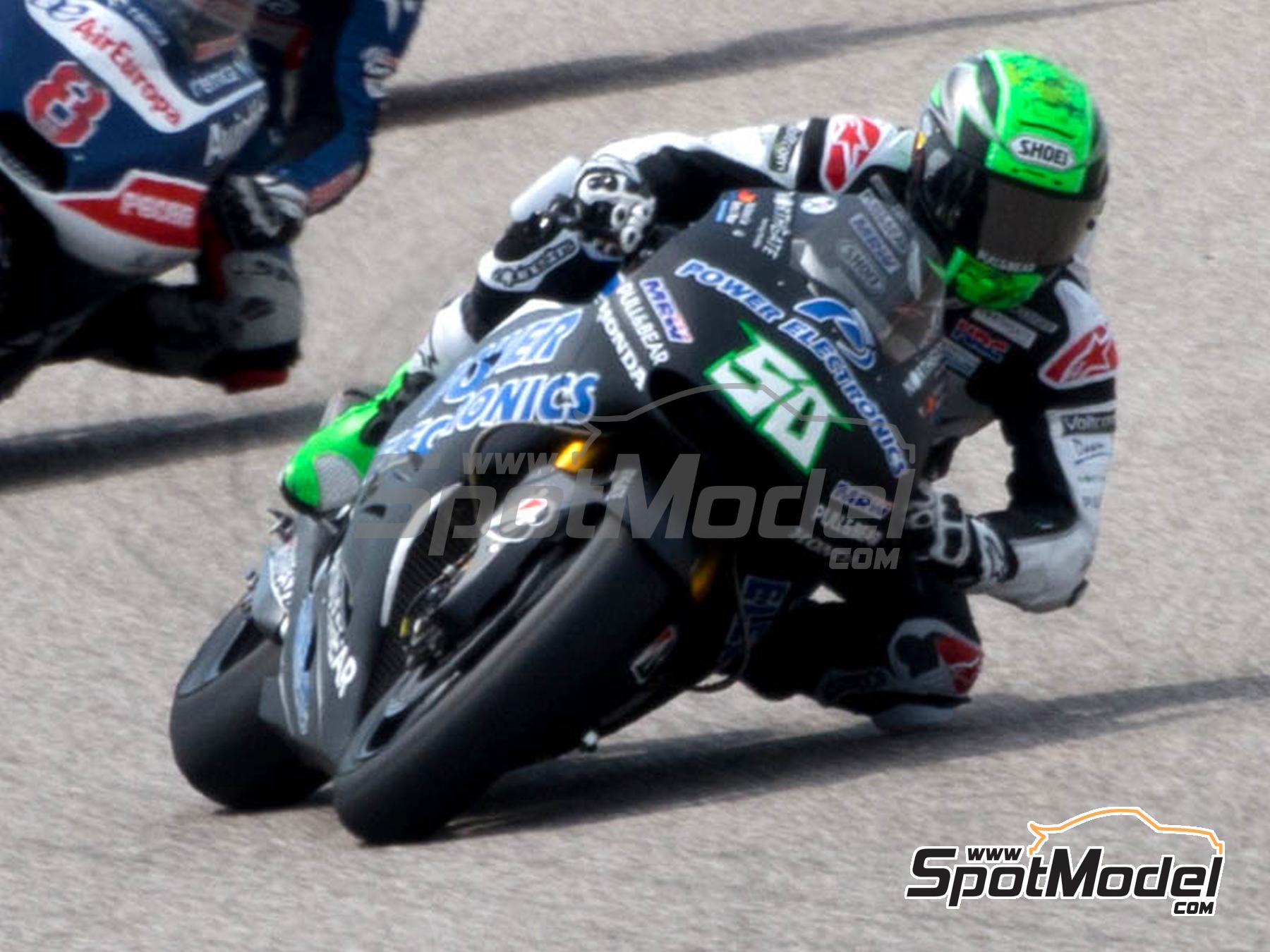 Image 5: Honda RC213V Aspar Team sponsored by Power Electronics - USA Moto GP Grand Prix 2015 | Marking / livery in 1/12 scale manufactured by Blue Stuff (ref.&nbsp;12-054)