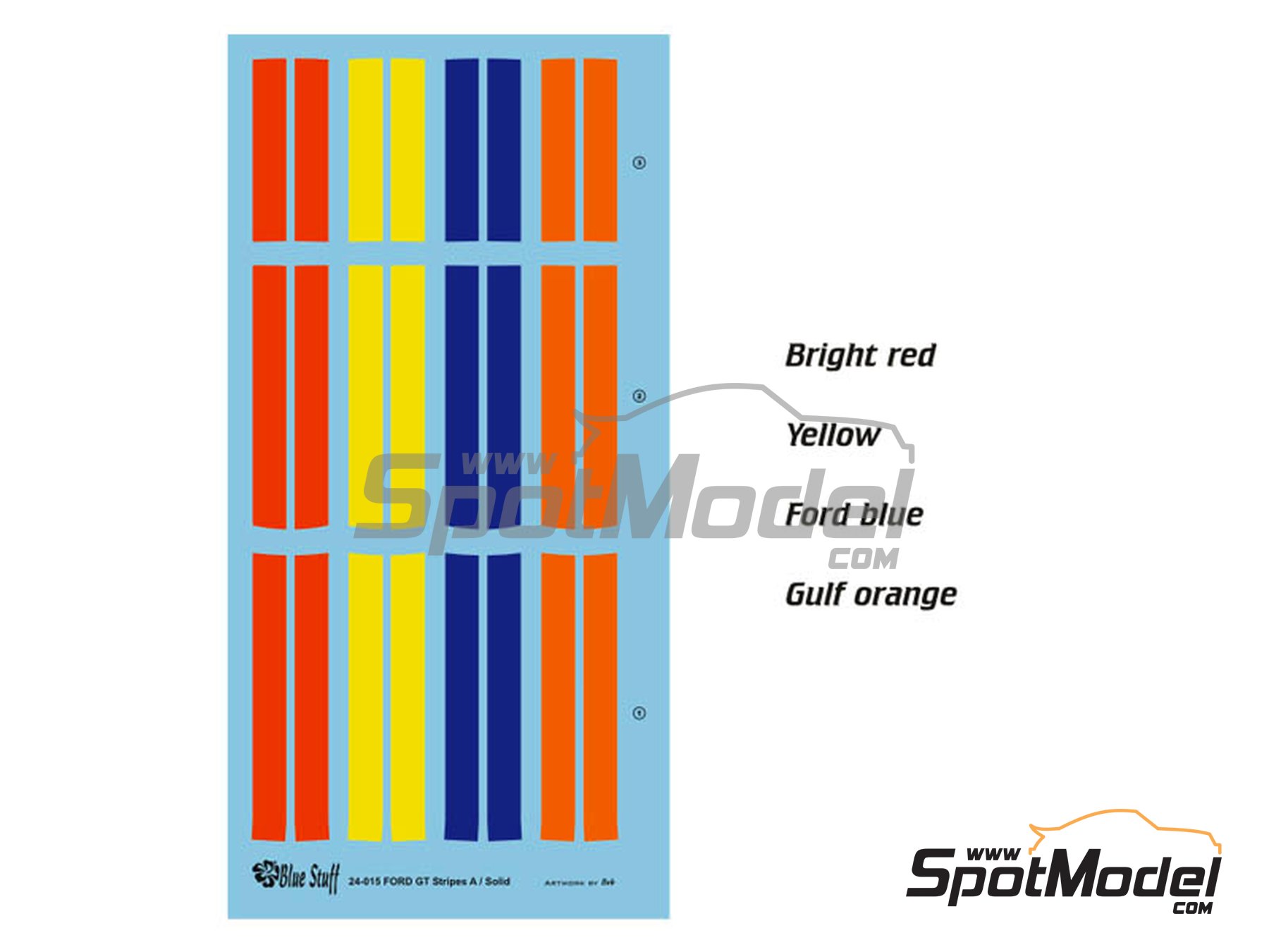 Image 2: Ford GT | Decoración en escala 1/24 fabricado por Blue Stuff (ref. 24-015)