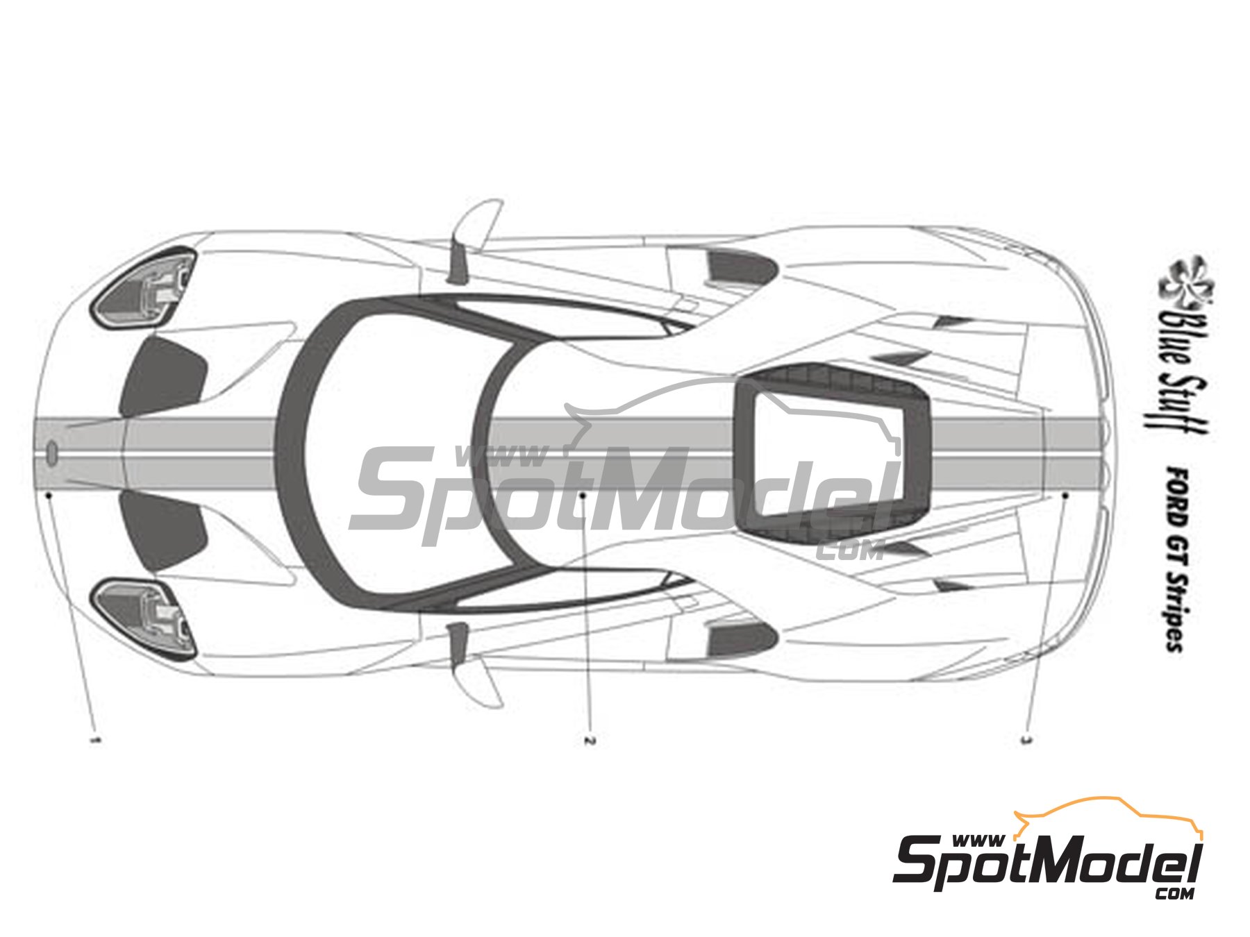 Image 4: Ford GT | Decoración en escala 1/24 fabricado por Blue Stuff (ref. 24-015)