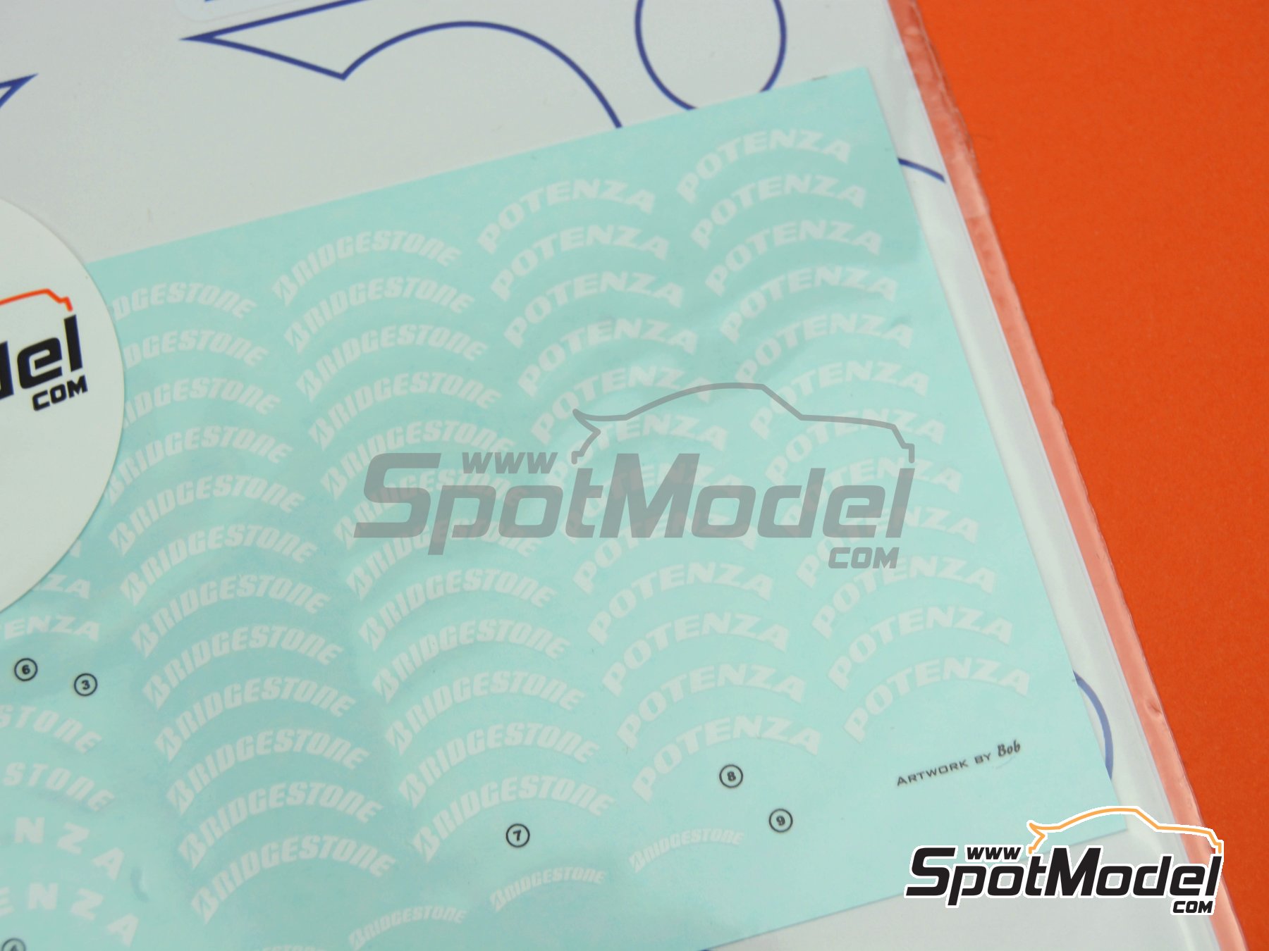 Image 4: Bridgestone Potenza | Logotypes in 1/24 scale manufactured by Blue Stuff (ref.&nbsp;24-019)