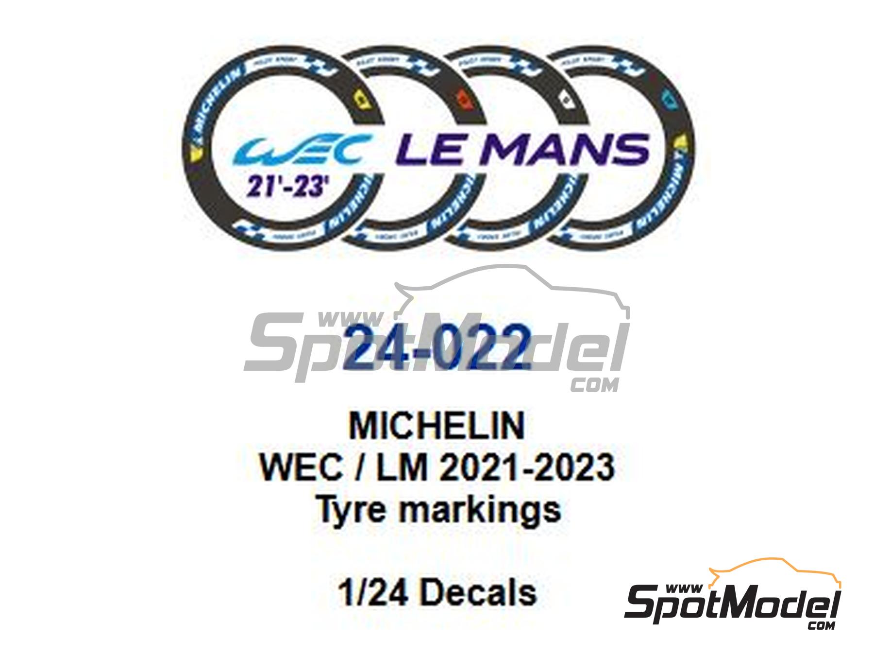 Image 1: Michelin WEC / Le Mans -  2021-2023 | Logotipos en escala&nbsp;1/24 fabricado por Blue Stuff (ref.&nbsp;24-022)