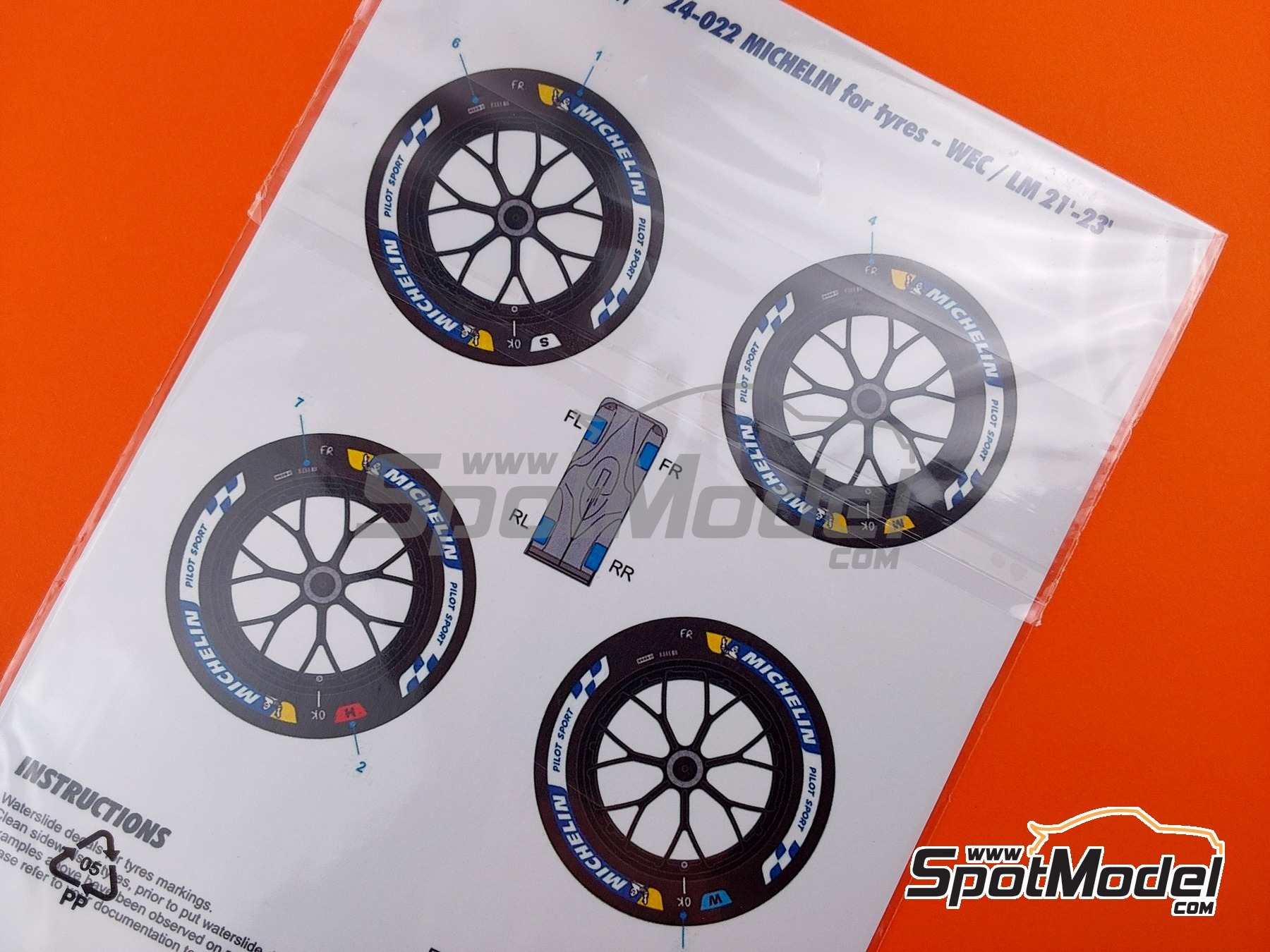 Image 4: Michelin WEC / Le Mans -  2021-2023 | Logotipos en escala&nbsp;1/24 fabricado por Blue Stuff (ref.&nbsp;24-022)