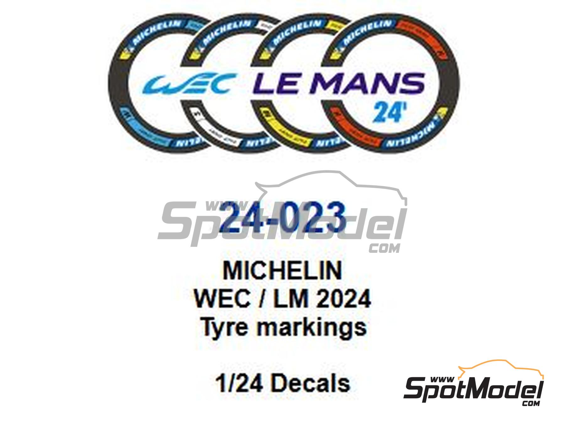 Image 1: Michelin WEC / Le Mans -  2024 | Logotypes in 1/24 scale manufactured by Blue Stuff (ref. 24-023)