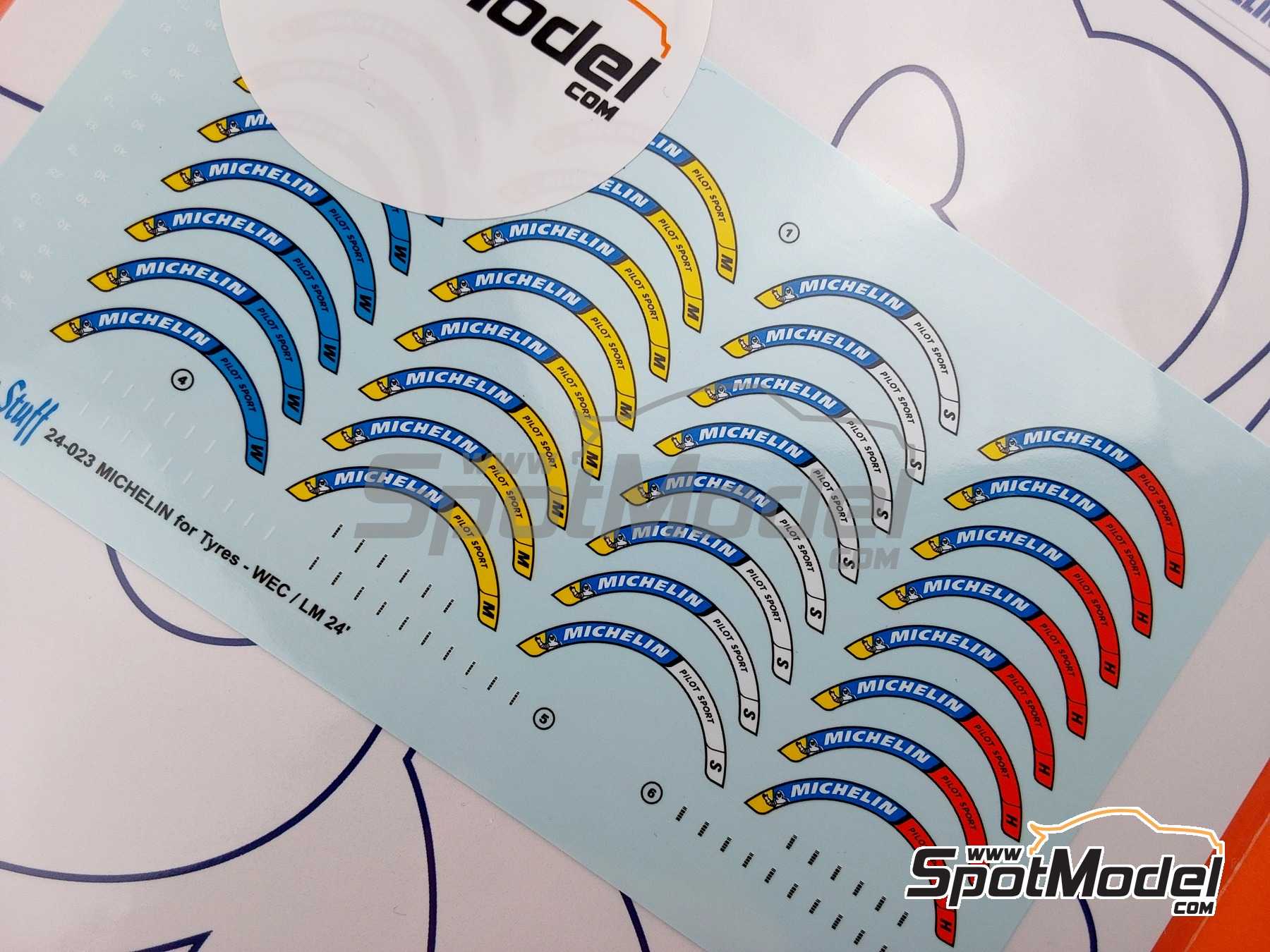 Image 3: Michelin WEC / Le Mans -  2024 | Logotypes in 1/24 scale manufactured by Blue Stuff (ref. 24-023)