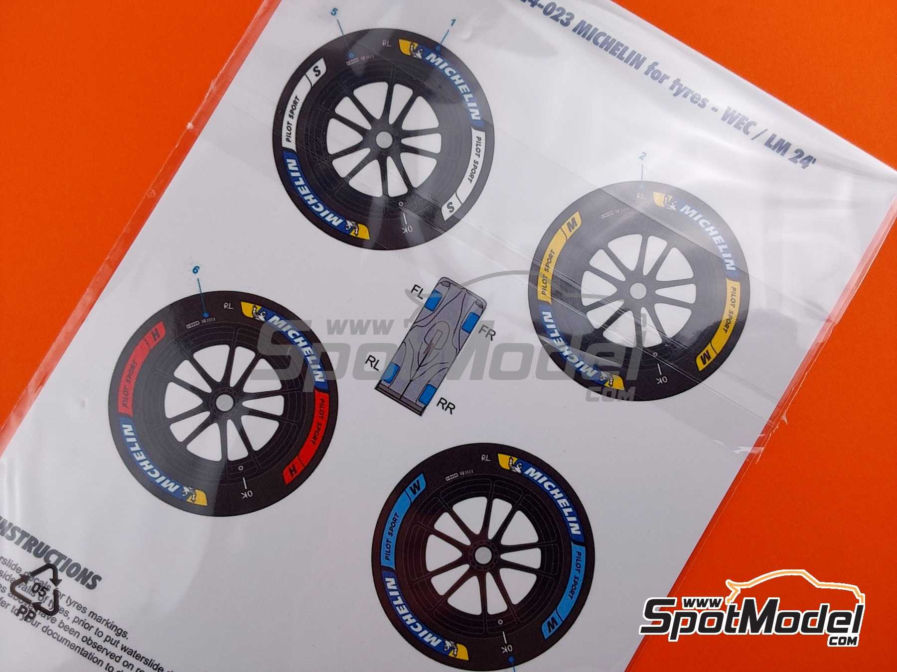 Image 4: Michelin WEC / Le Mans -  2024 | Logotypes in 1/24 scale manufactured by Blue Stuff (ref. 24-023)