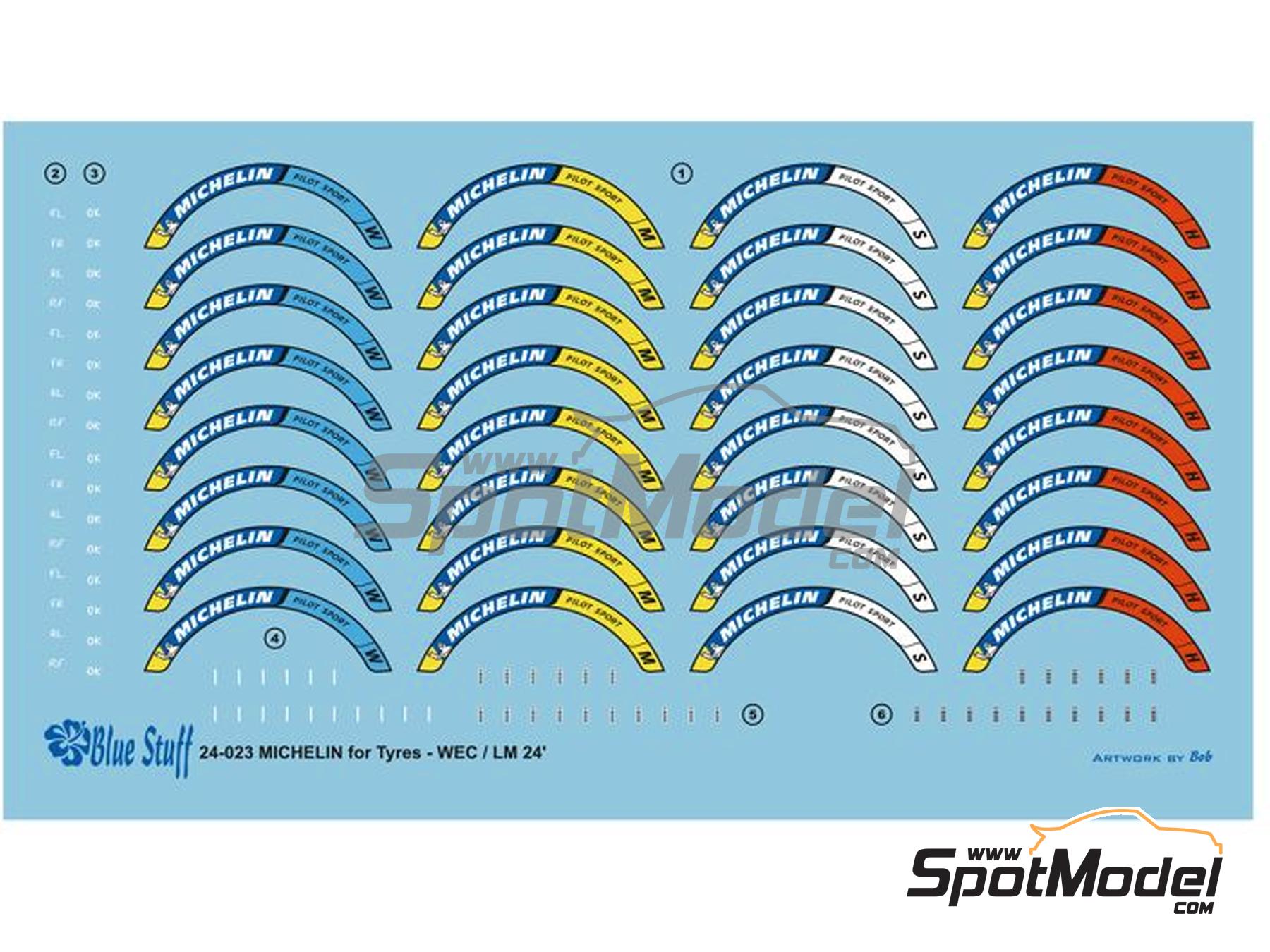 Image 6: Michelin WEC / Le Mans -  2024 | Logotypes in 1/24 scale manufactured by Blue Stuff (ref. 24-023)