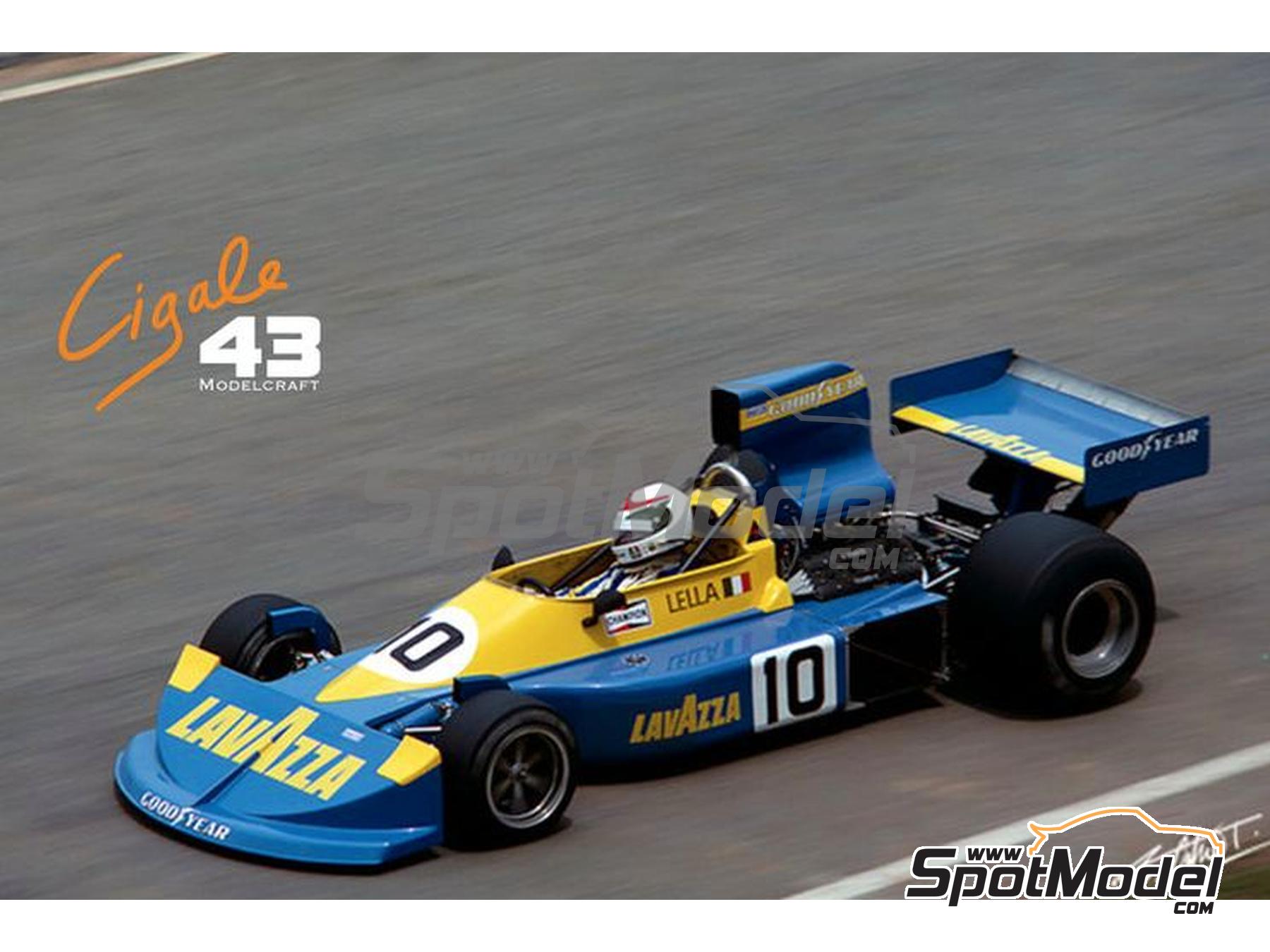 Image 2: March Ford 761 patrocinado por Duckhams, Lavazza, Monaco Fine Arts Gallery - Gran Premio de Fórmula 1 de Brasil, Gran Premio de Fórmula 1 de Francia, Gran Premio de Fórmula 1 de Inglaterra, Gran Premio de Formula 1 de Mónaco 1976 | Decoración en escala 1/43 fabricado por Cigale 43 Modelcraft (ref. CIGALE-CDS003, tambien CDS003)