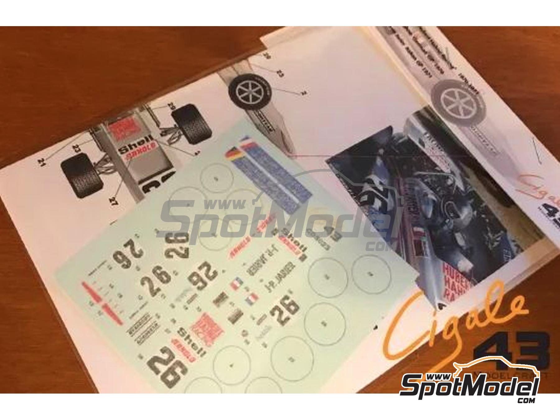 Image 5: March Ford 701 Equipo Hubert Hahne Racing patrocinado por Arnold - Gran Premio de F&oacute;rmula 1 de Alemania, Gran Premio de F&oacute;rmula 1 de Italia 1970 y 1971 | Decoraci&oacute;n en escala&nbsp;1/43 fabricado por Cigale 43 Modelcraft (ref.&nbsp;CIGALE-CDS023, tambien CDS023)