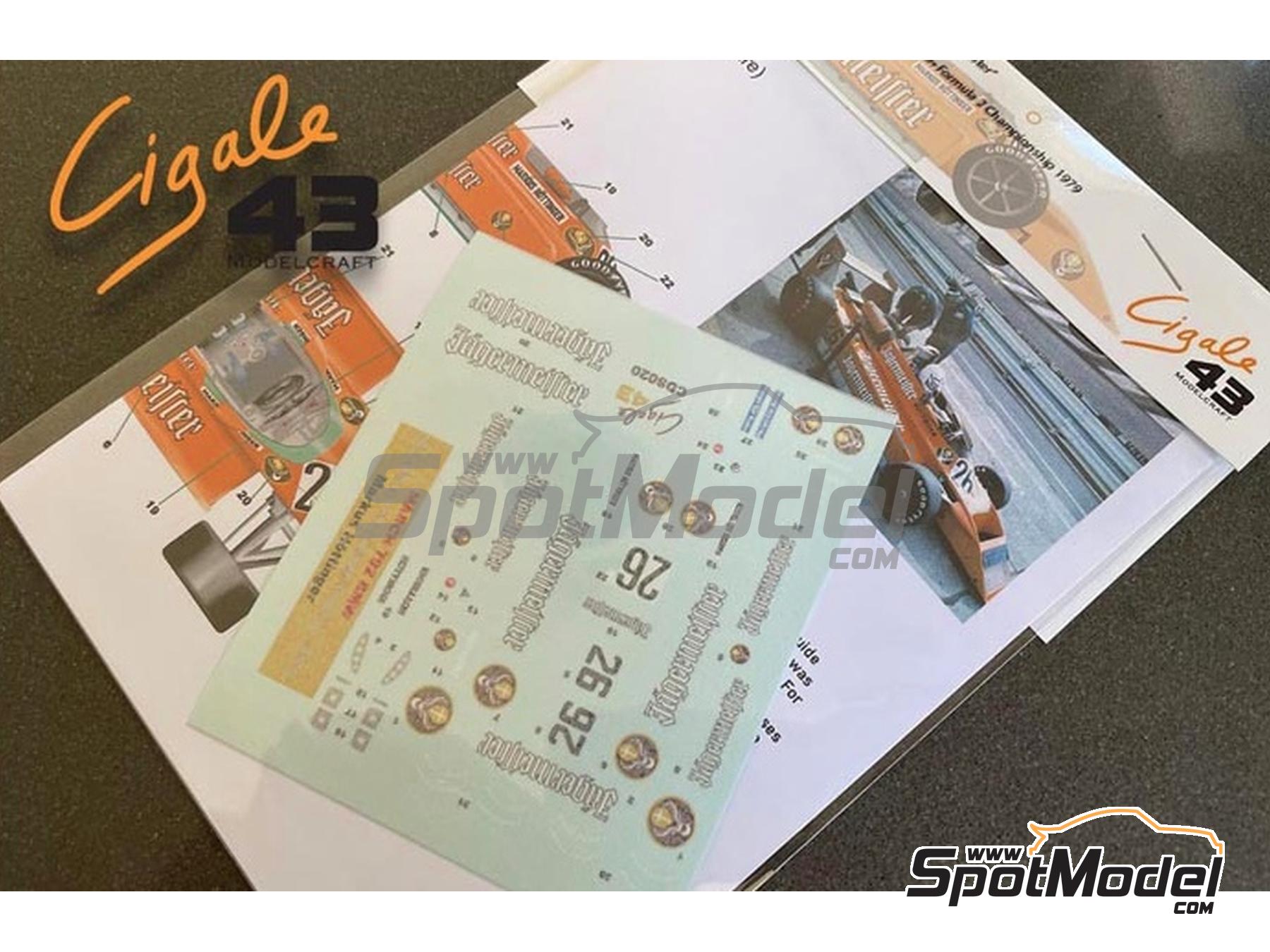 Image 4: March BMW 792 F2 patrocinado por Jägermeister - Campeonato de Europa de F2 1979 | Decoración en escala 1/43 fabricado por Cigale 43 Modelcraft (ref. CIGALE-CDS020, tambien CDS020)